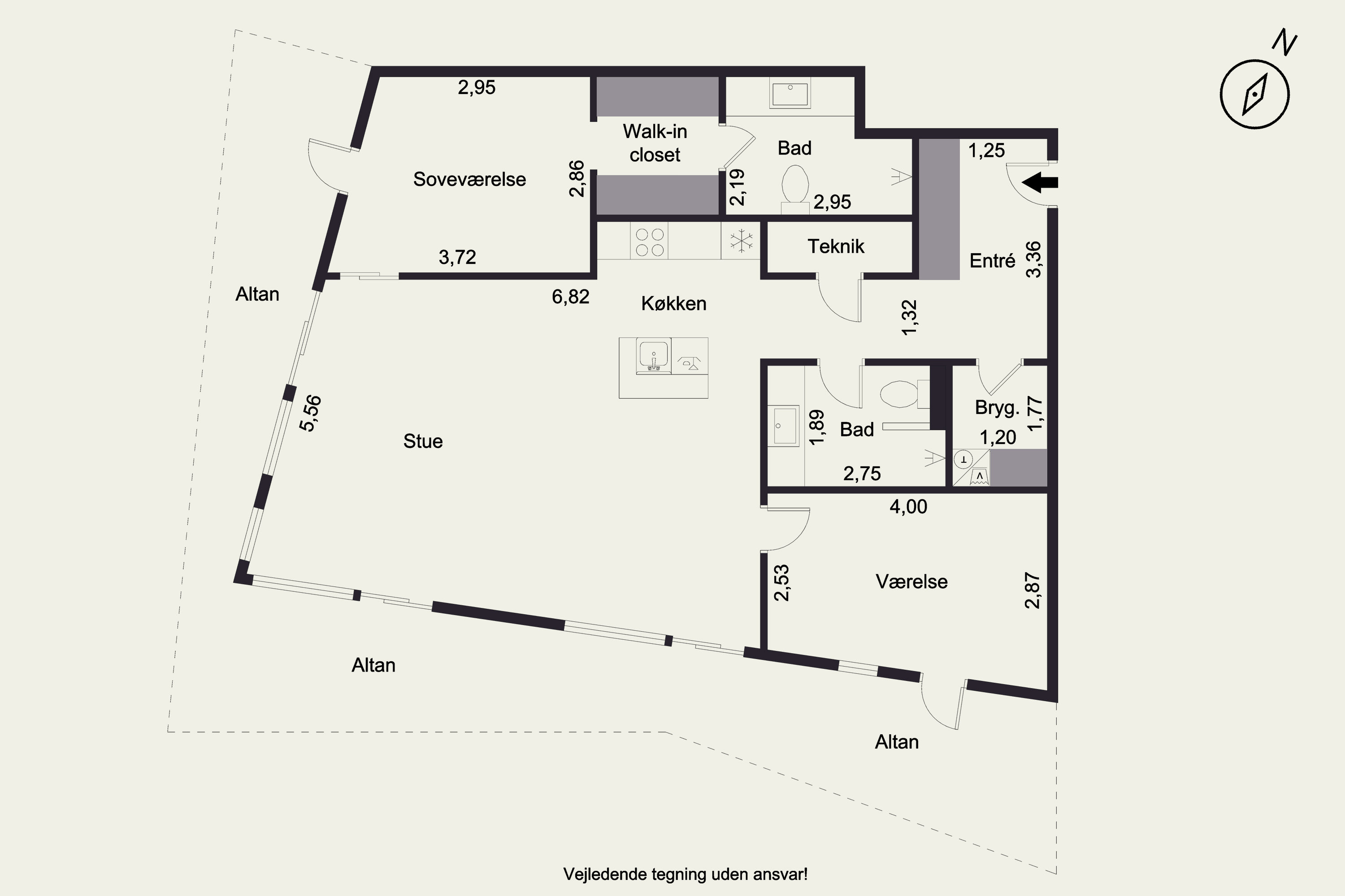 Plantegninger billede af Esther Aggebos Gade 30, 3. 4., 8000 Aarhus C