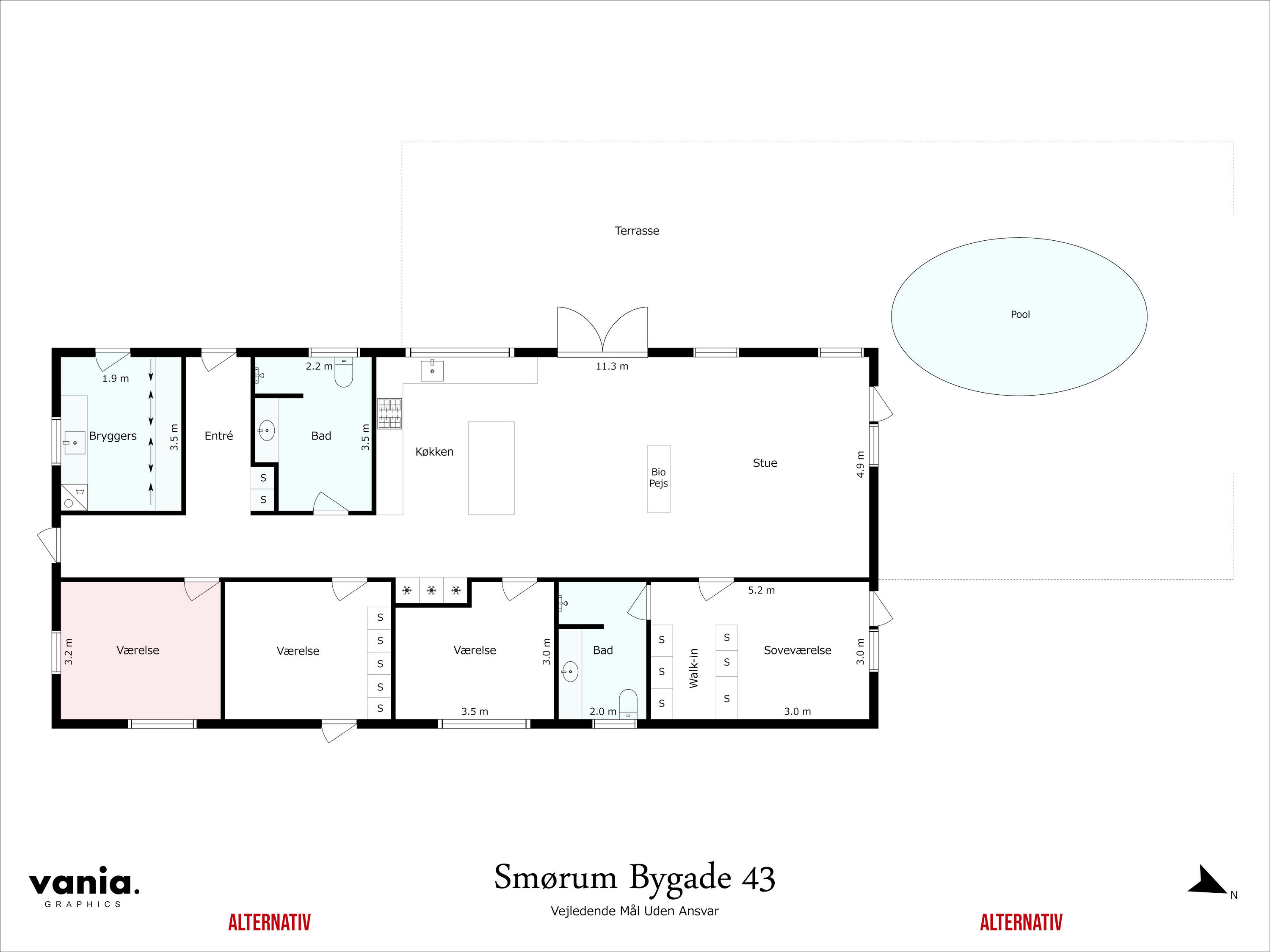 Plantegninger billede af Smørum Bygade 43, Smørumovre, 2765 Smørum