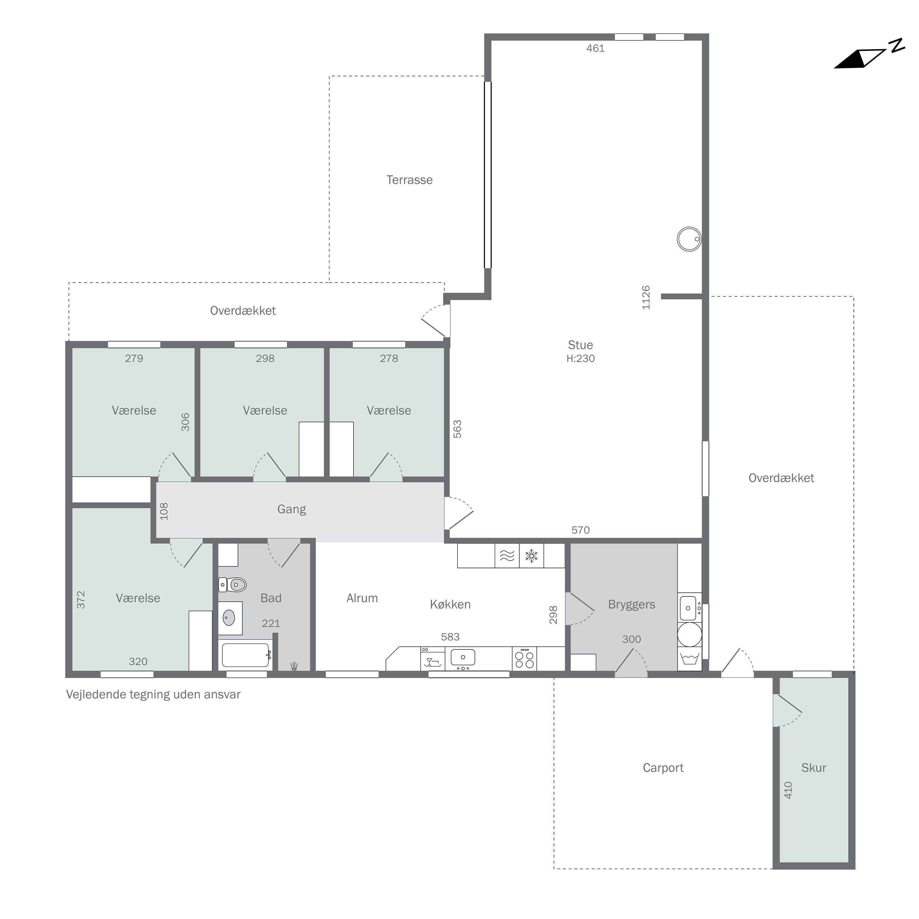 Plantegninger billede af Blomstervænget 34, Rindum, 6950 Ringkøbing