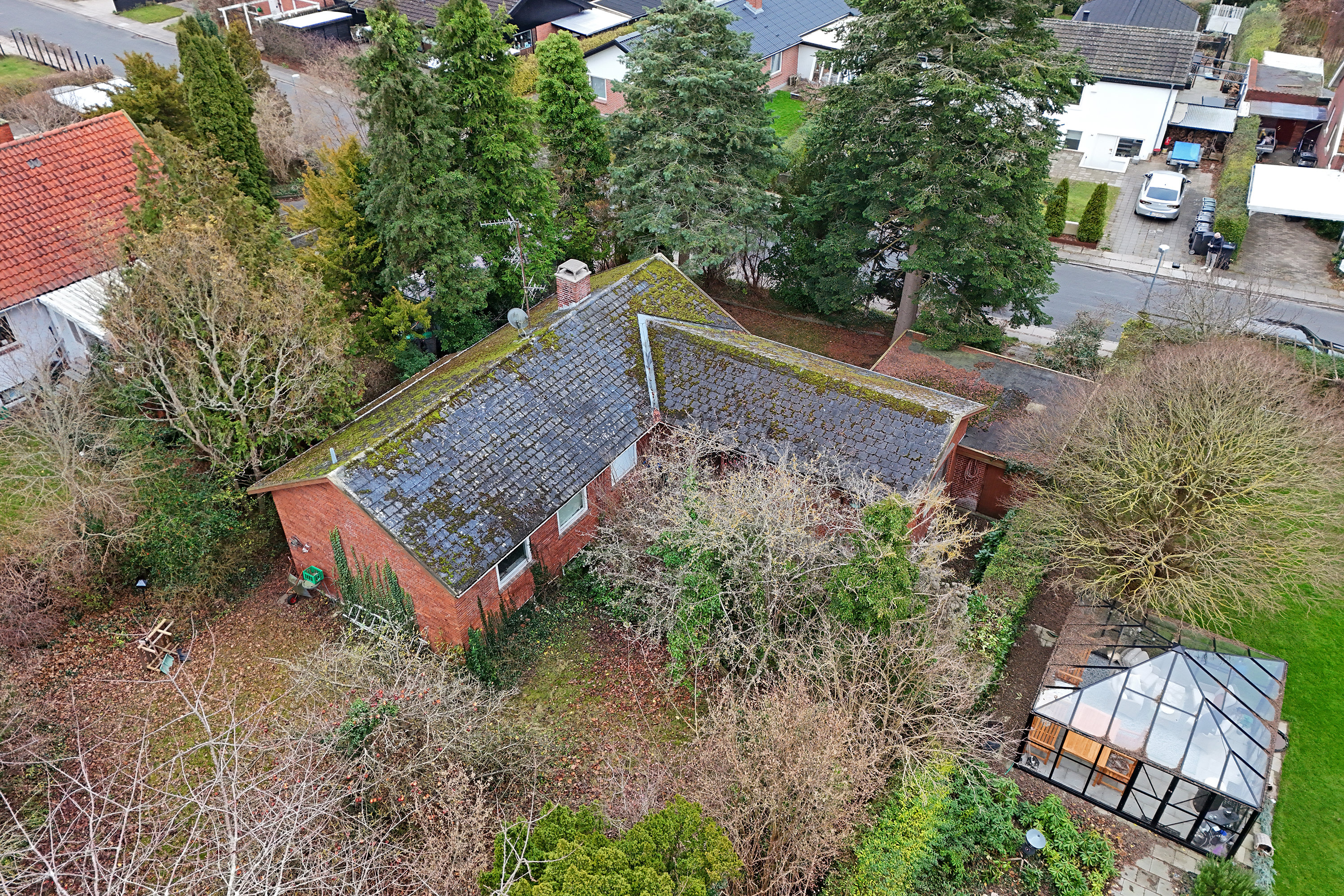 Fremhævet set oppefra billede i fuldskærmstilstand. Billede af Jyttevej 19, 2740 Skovlunde