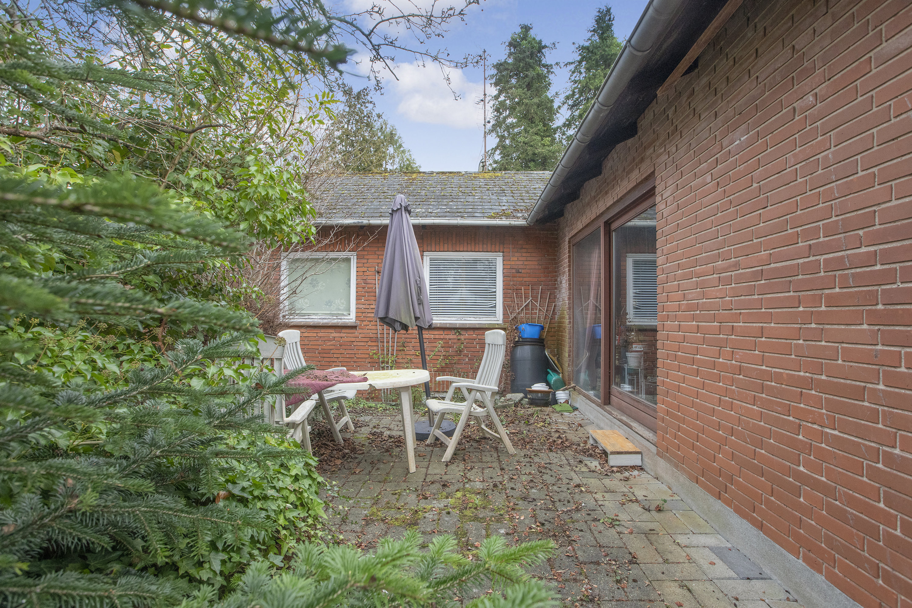 Fremhævet terrasse billede i fuldskærmstilstand. Billede af Jyttevej 19, 2740 Skovlunde