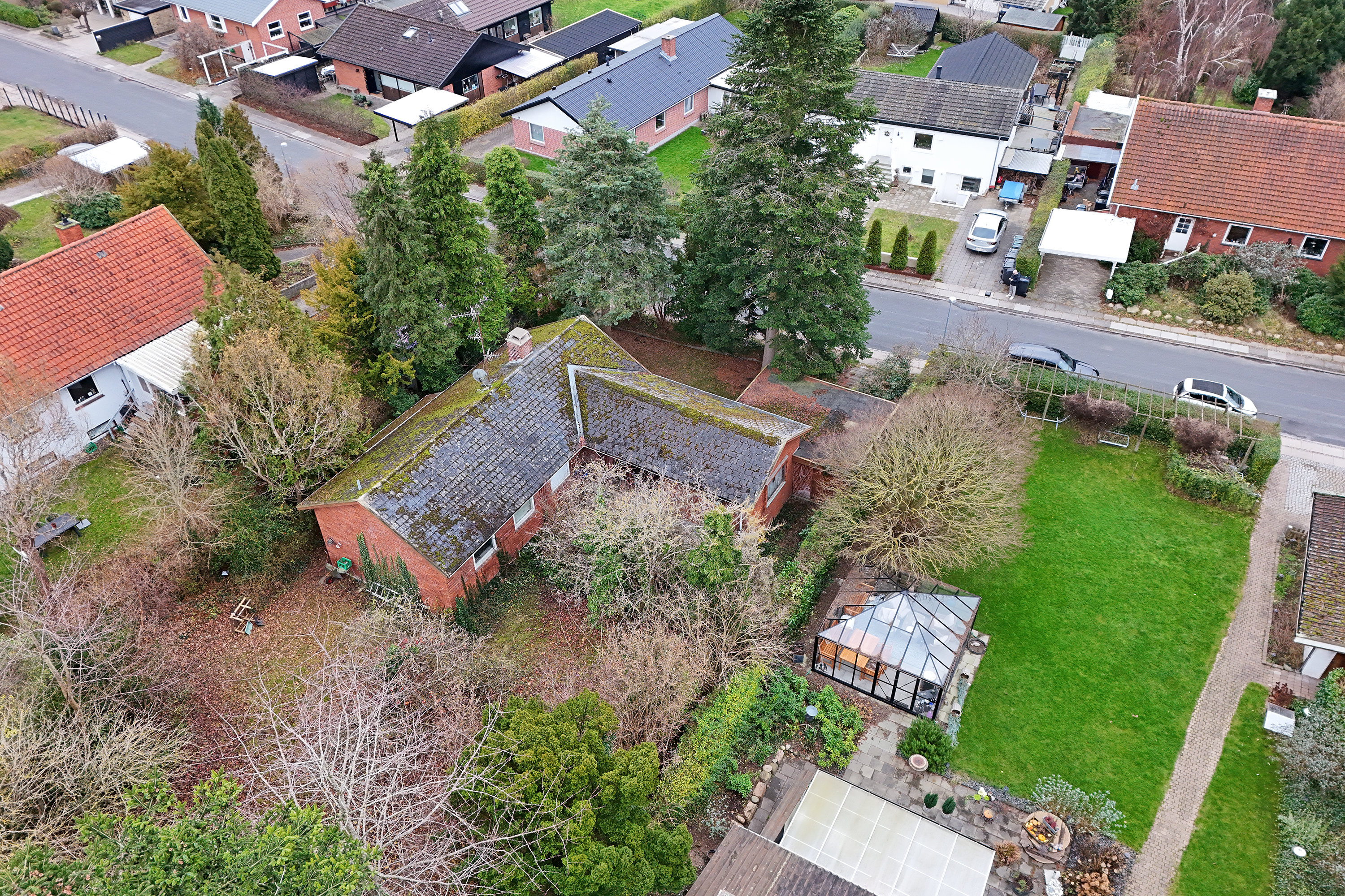 Fremhævet set oppefra billede i fuldskærmstilstand. Billede af Jyttevej 19, 2740 Skovlunde