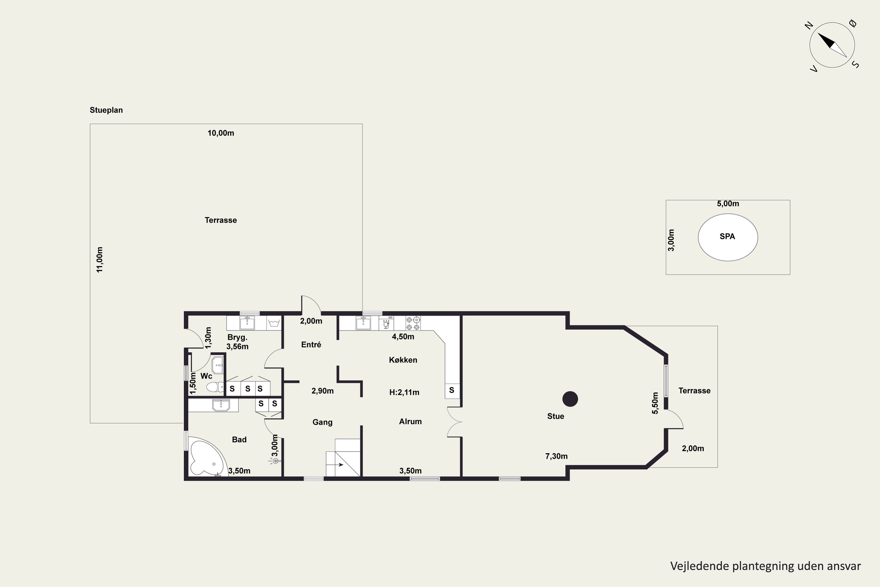Plantegninger billede af Strandvejen 52, Tranum, 9460 Brovst