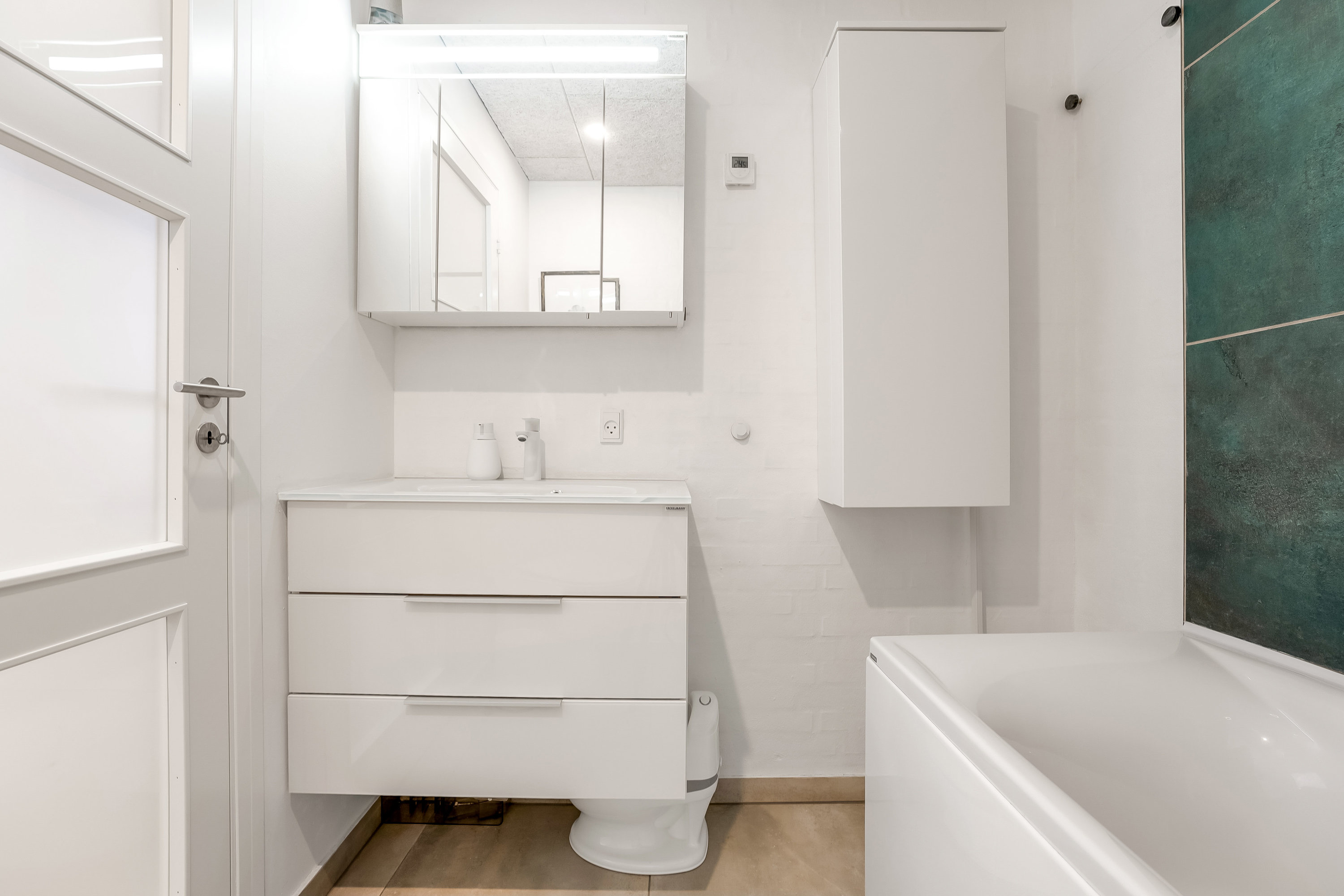 Fremhævet badeværelse billede i fuldskærmstilstand. Billede af Søndervold 108, 7200 Grindsted