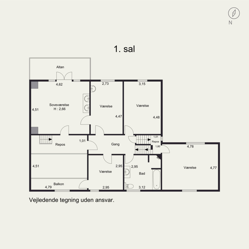 Plantegninger billede af Skovvej 14, 4220 Korsør
