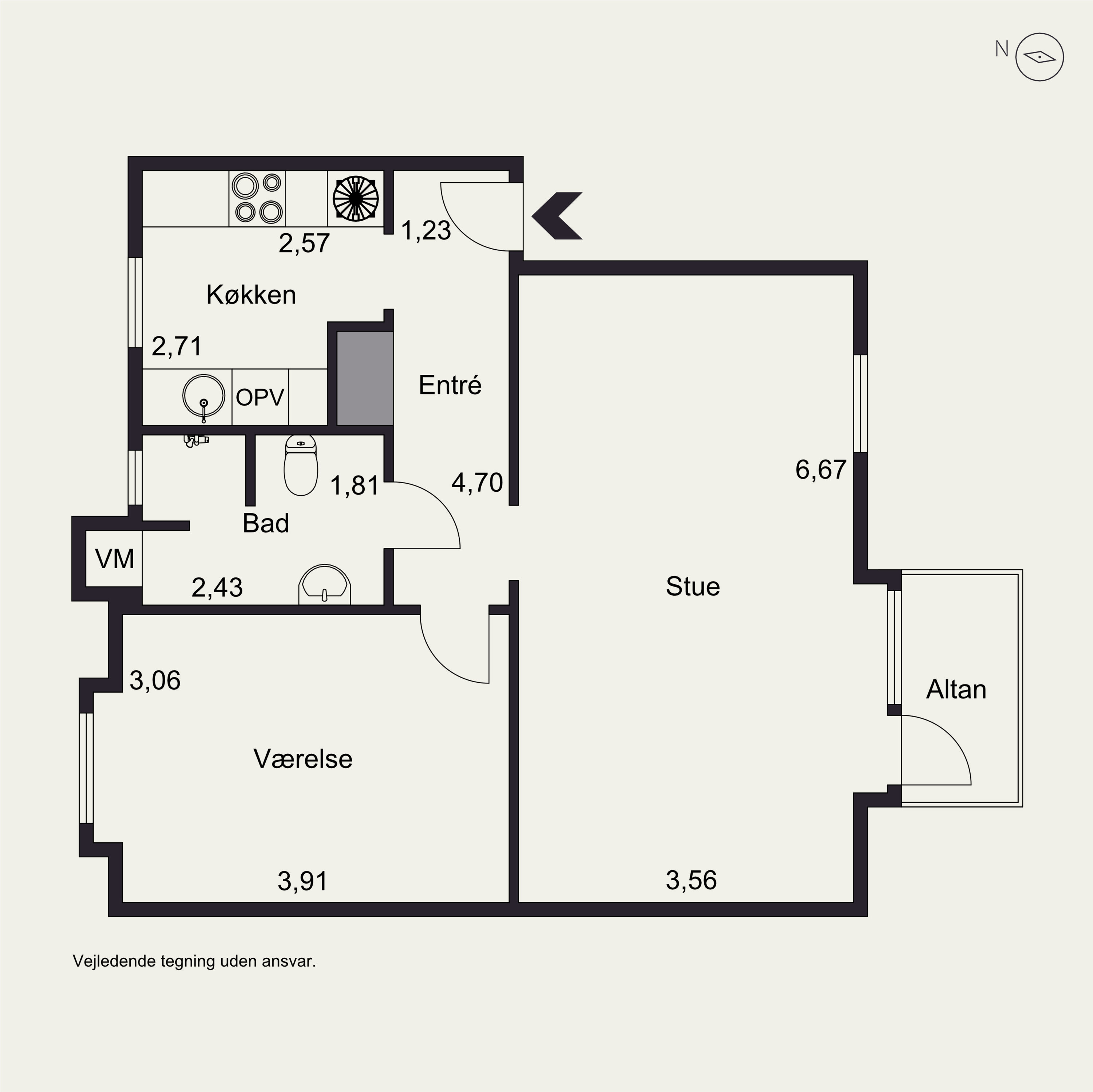 Plantegninger billede af Enghavevej 1A, 2. tv., 6800 Varde