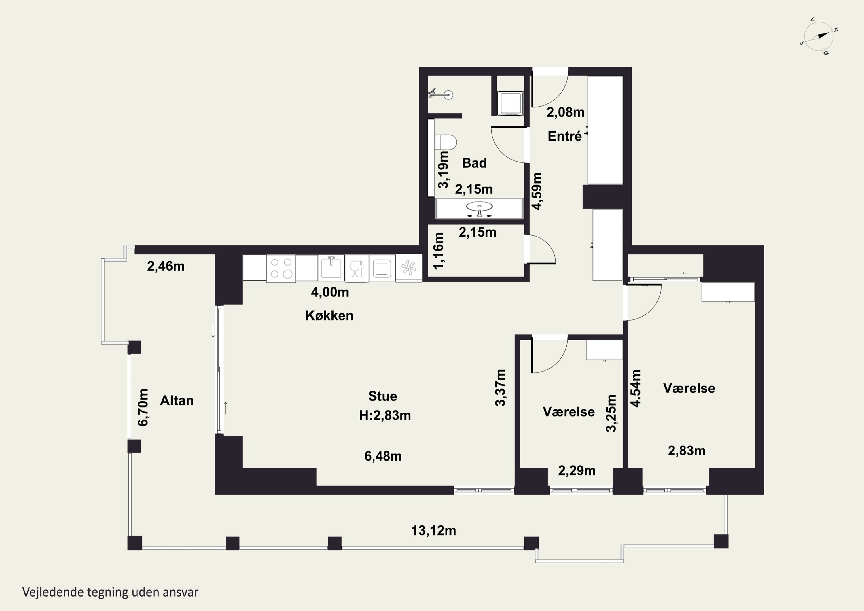 Plantegninger billede af Islands Brygge 92, 6. 3., 2300 København S