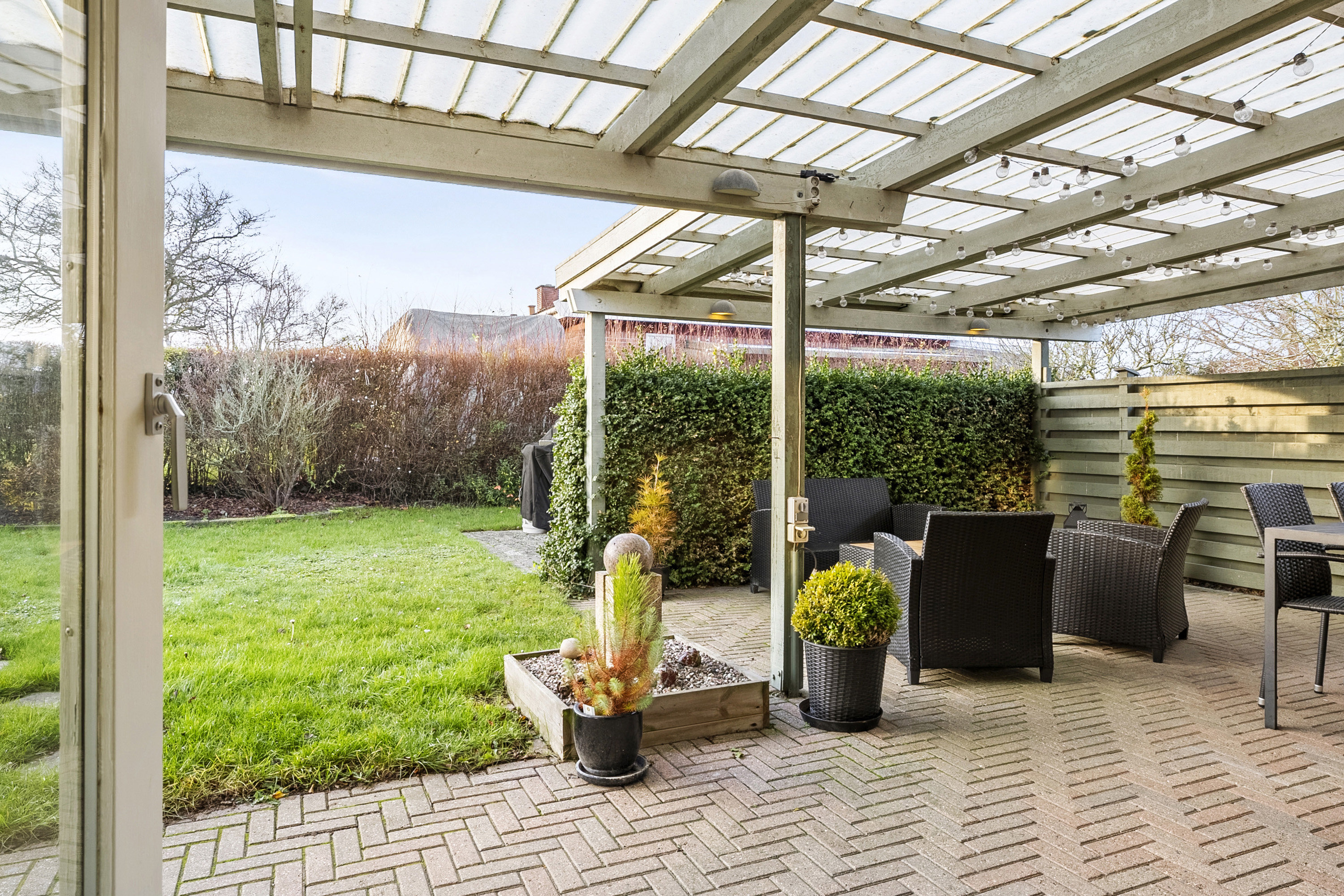 Fremhævet terrasse billede i fuldskærmstilstand. Billede af Skovbrinken 16, Korsør Syd, 4220 Korsør