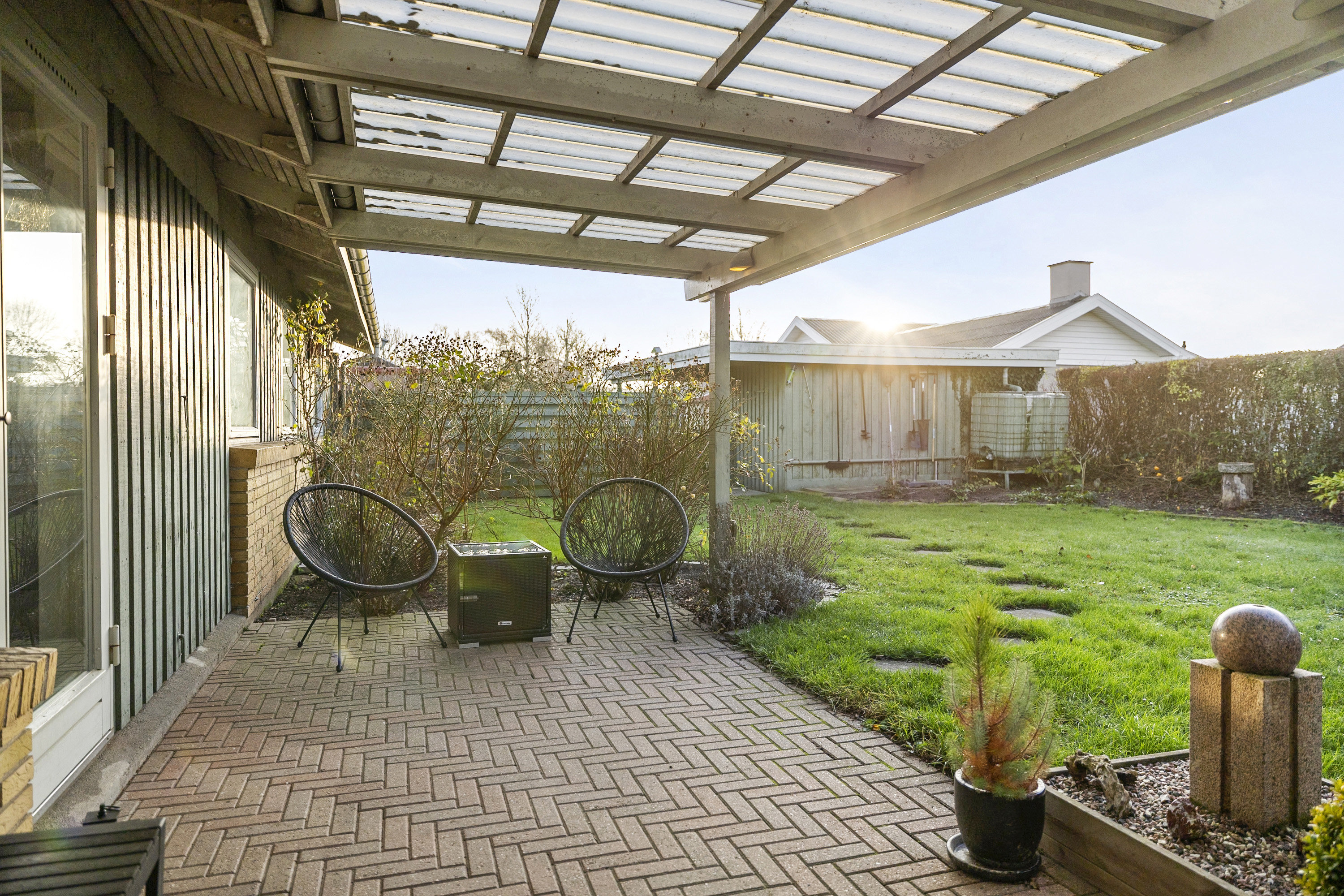 Fremhævet terrasse billede i fuldskærmstilstand. Billede af Skovbrinken 16, Korsør Syd, 4220 Korsør