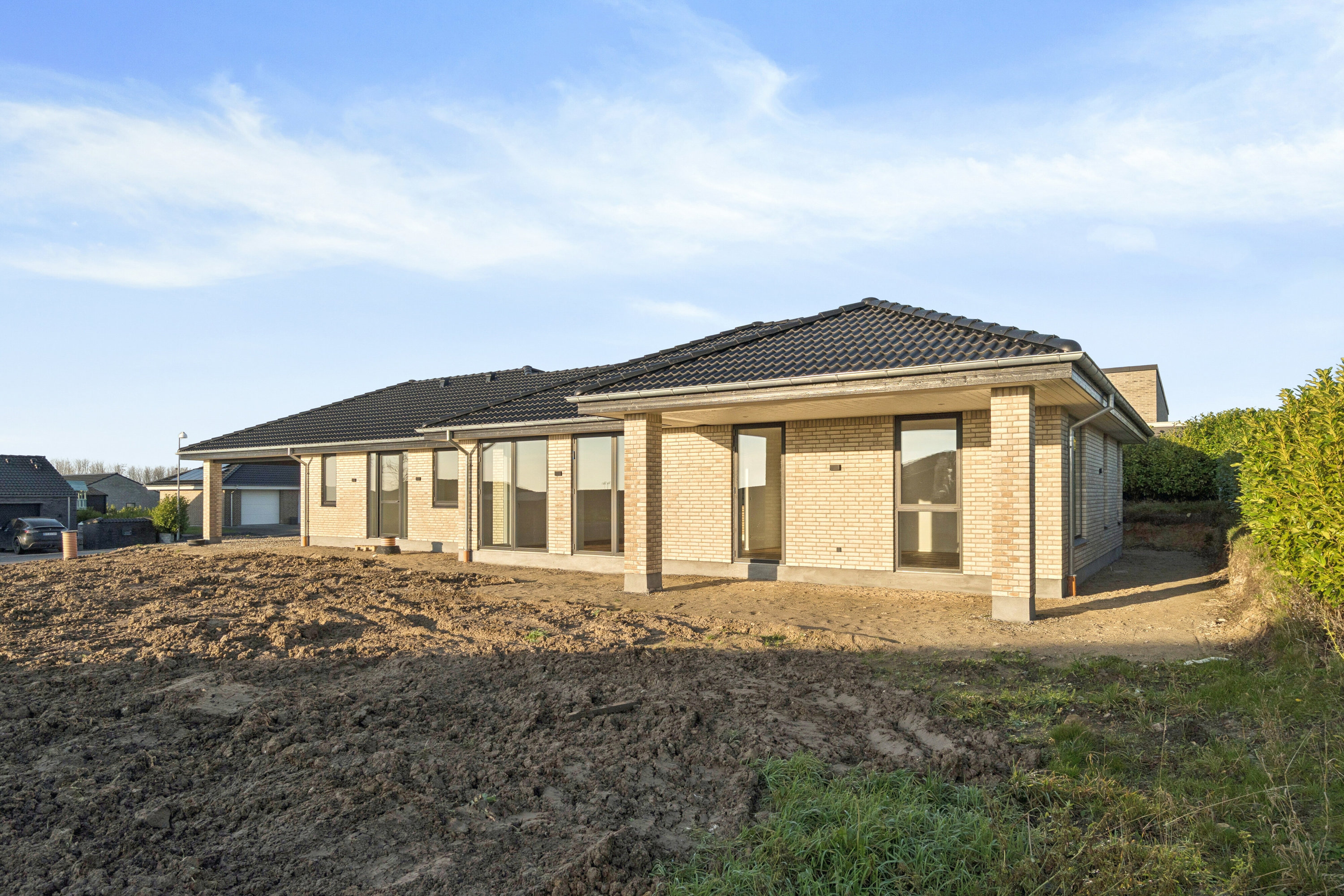 Fremhævet set fra haven billede i fuldskærmstilstand. Billede af Kærsagrene 22, 4700 Næstved