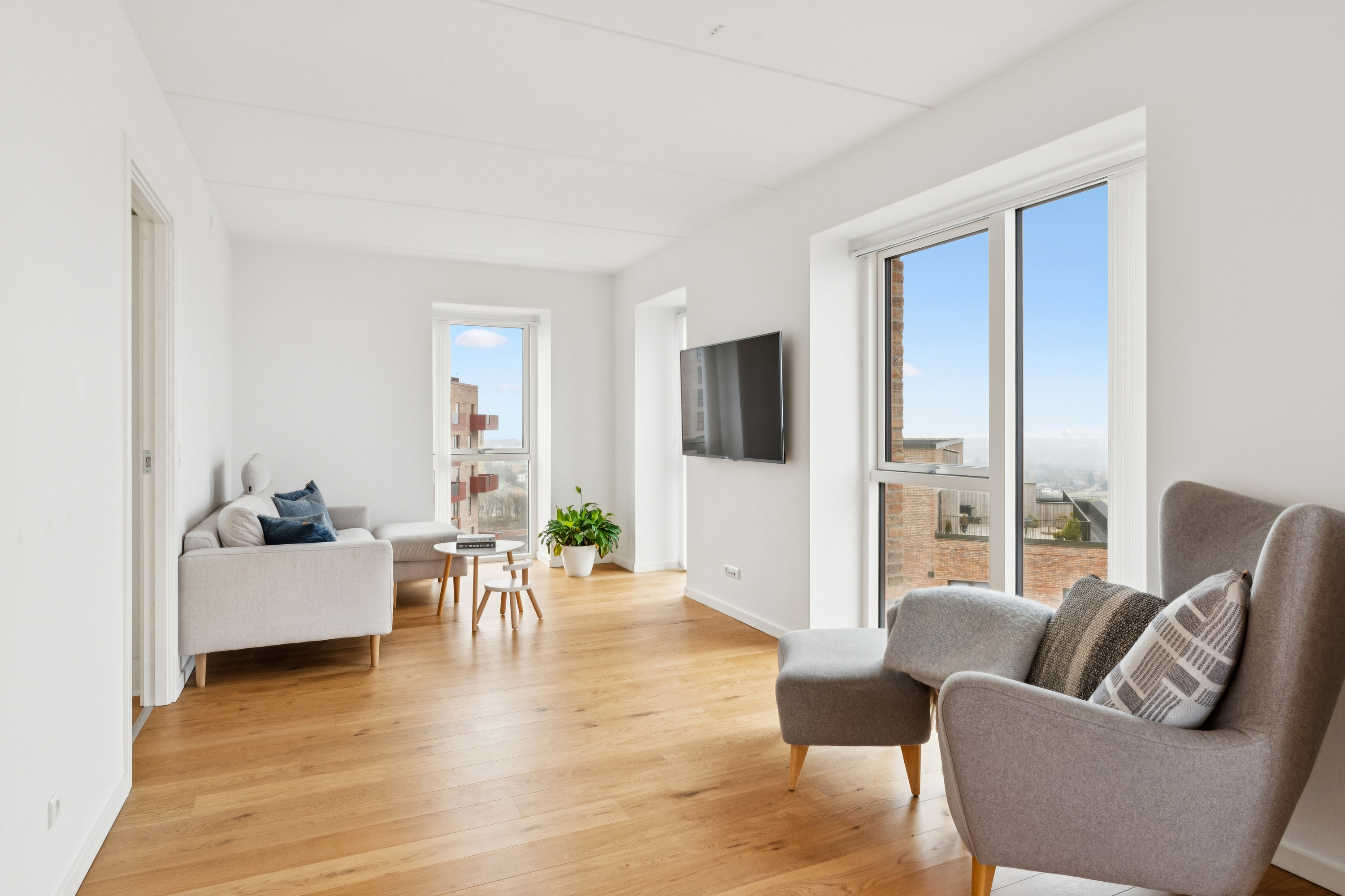 Fremhævet stue billede i fuldskærmstilstand. Billede af Egeparken 3, 10. tv., 9000 Aalborg