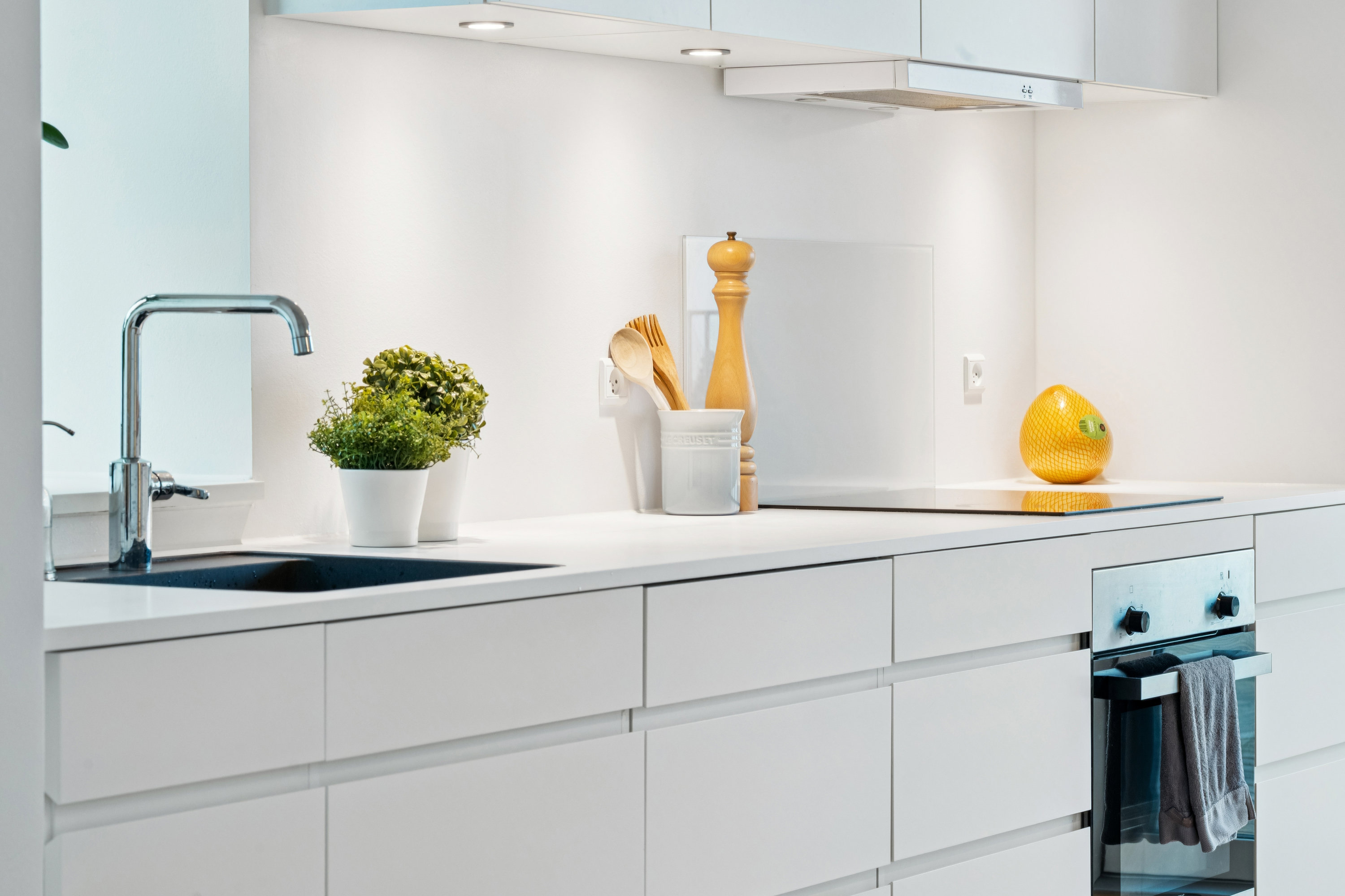 Fremhævet køkken billede i fuldskærmstilstand. Billede af Egeparken 3, 10. tv., 9000 Aalborg