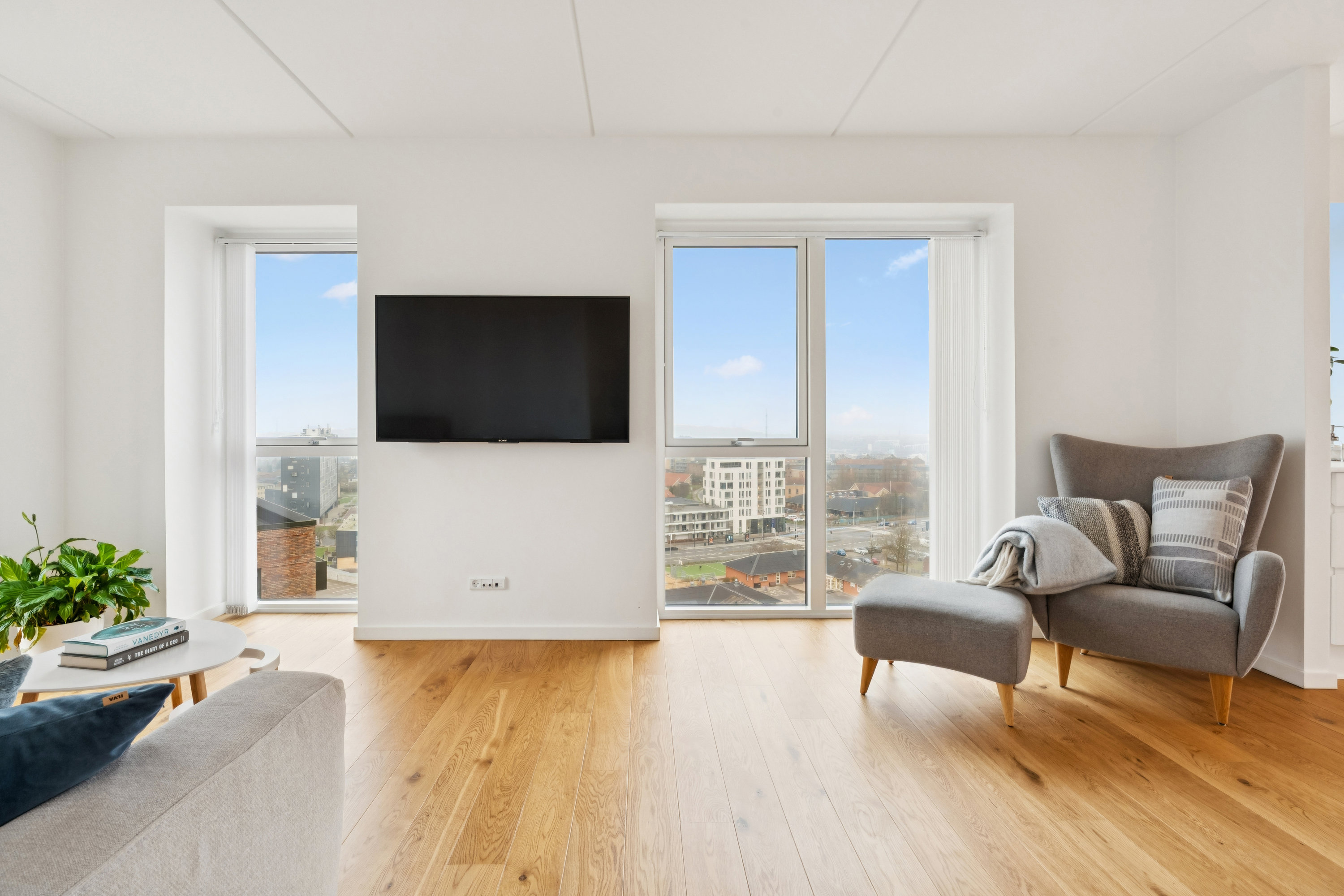 Fremhævet stue billede i fuldskærmstilstand. Billede af Egeparken 3, 10. tv., 9000 Aalborg