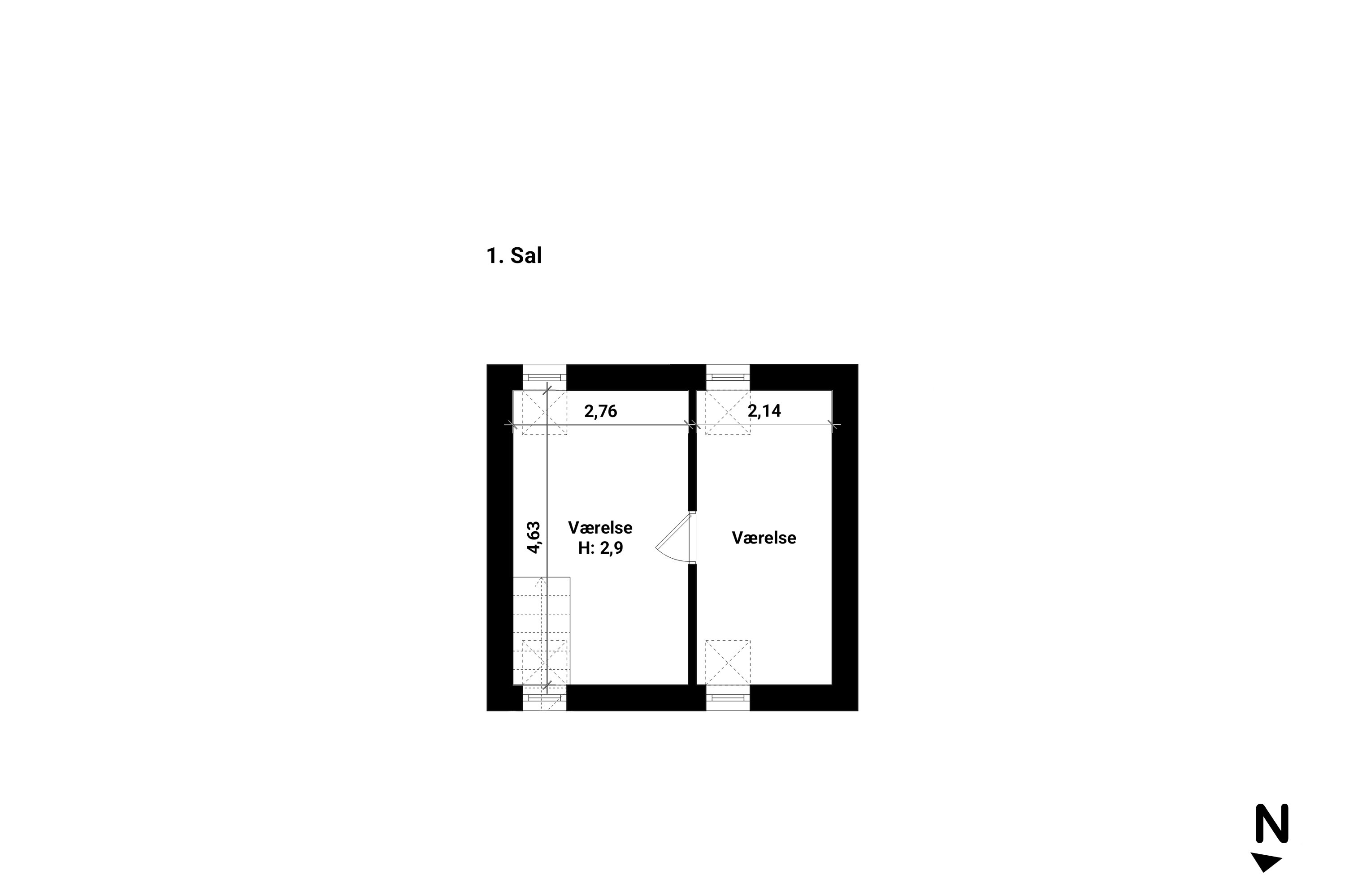 Plantegninger billede af Lille Kirkestræde 14, 4800 Nykøbing F