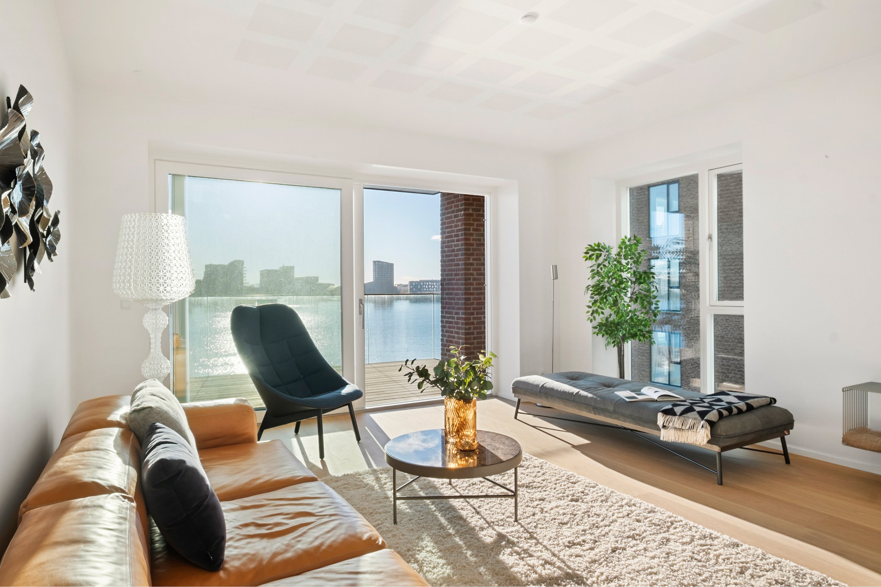 Fremhævet stue billede i fuldskærmstilstand. Billede af Stigsborg Brygge 161, 5. th., 9400 Nørresundby