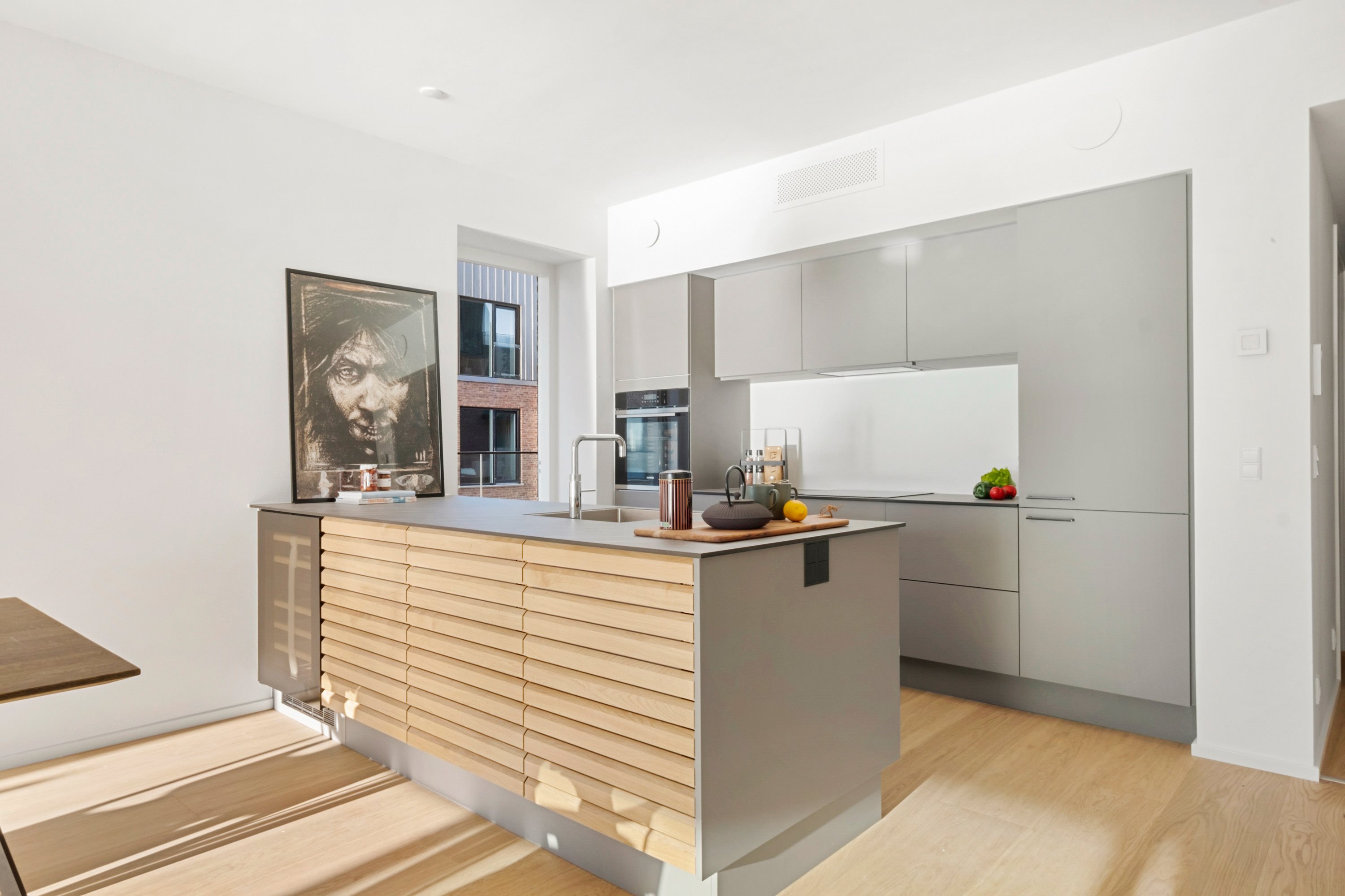 Fremhævet spisekøkken billede i fuldskærmstilstand. Billede af Stigsborg Brygge 161, 5. th., 9400 Nørresundby