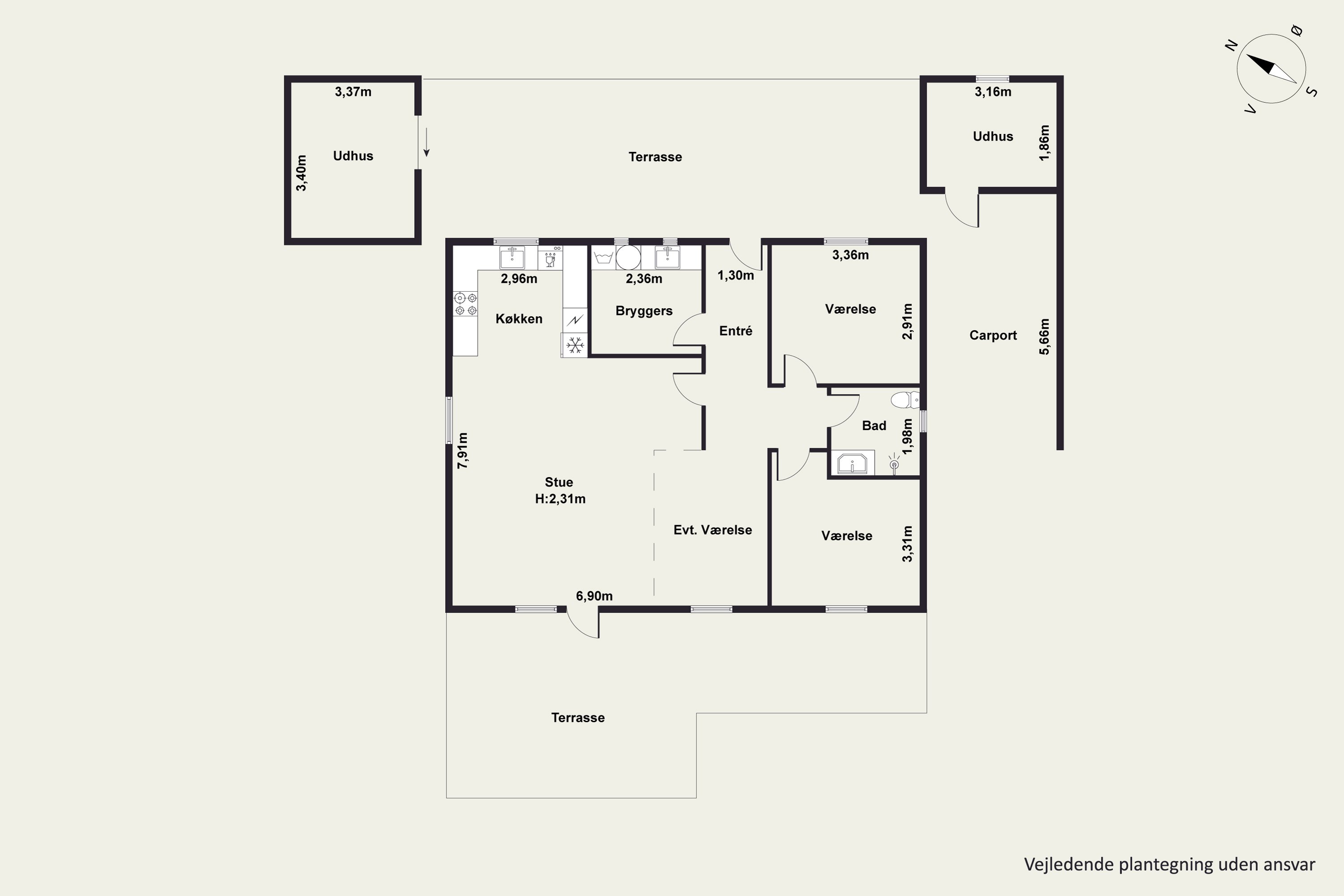 Plantegninger billede af Finkevej 22, Thorsager, 8410 Rønde