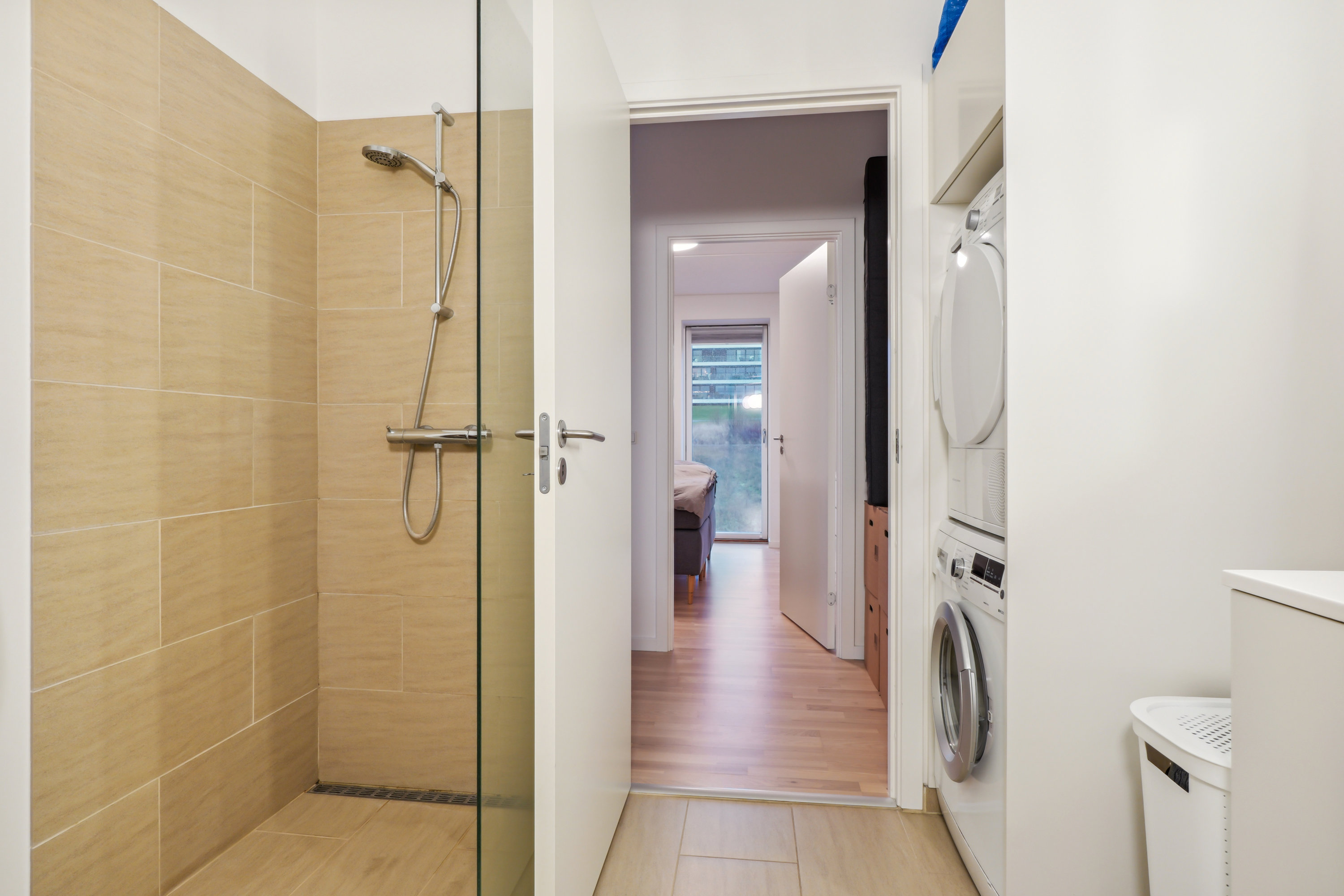 Fremhævet badeværelse billede i fuldskærmstilstand. Billede af Kridtsløjfen 21, 5. 4., 9000 Aalborg