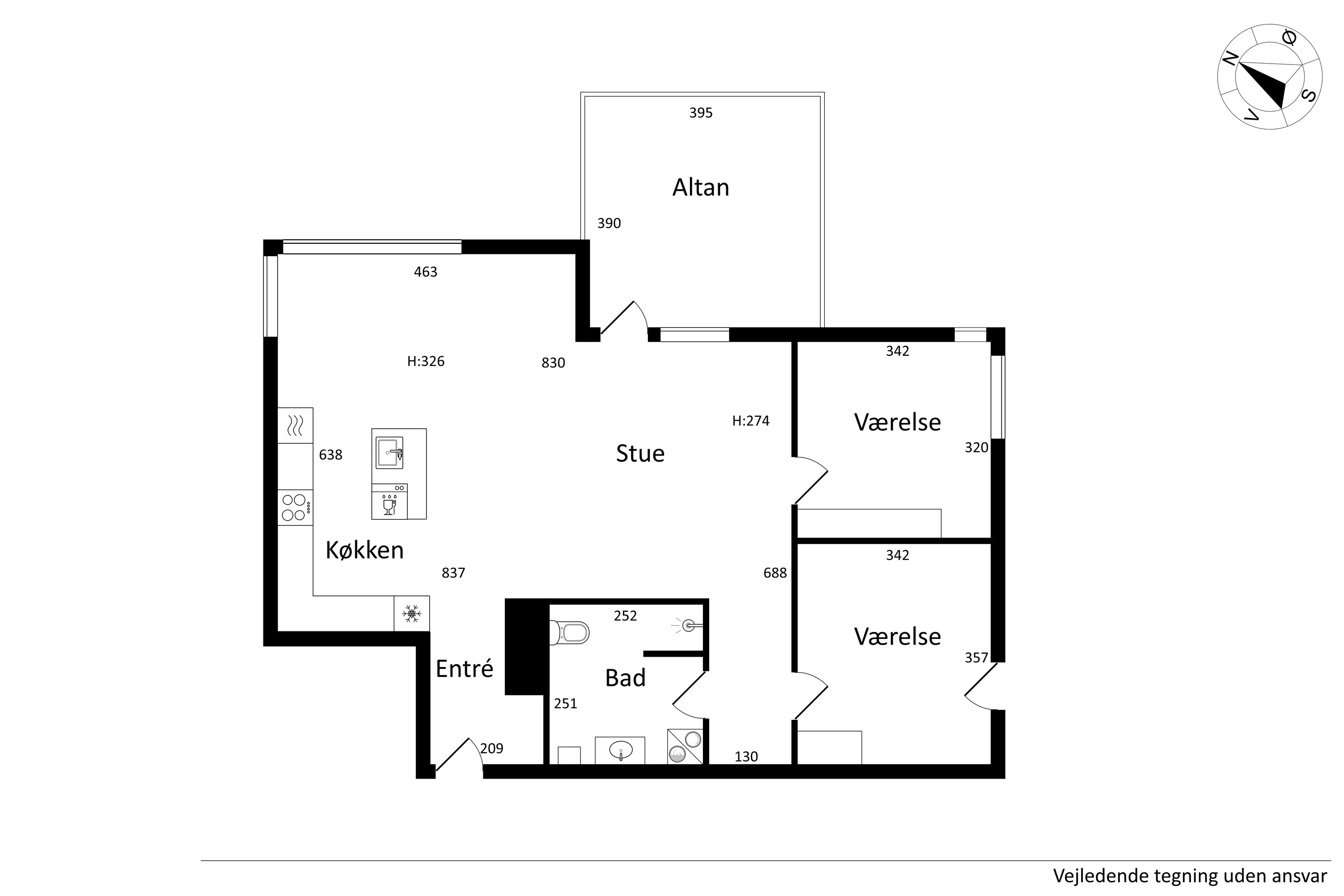 Plantegninger billede af Kridtsløjfen 21, 5. 4., 9000 Aalborg