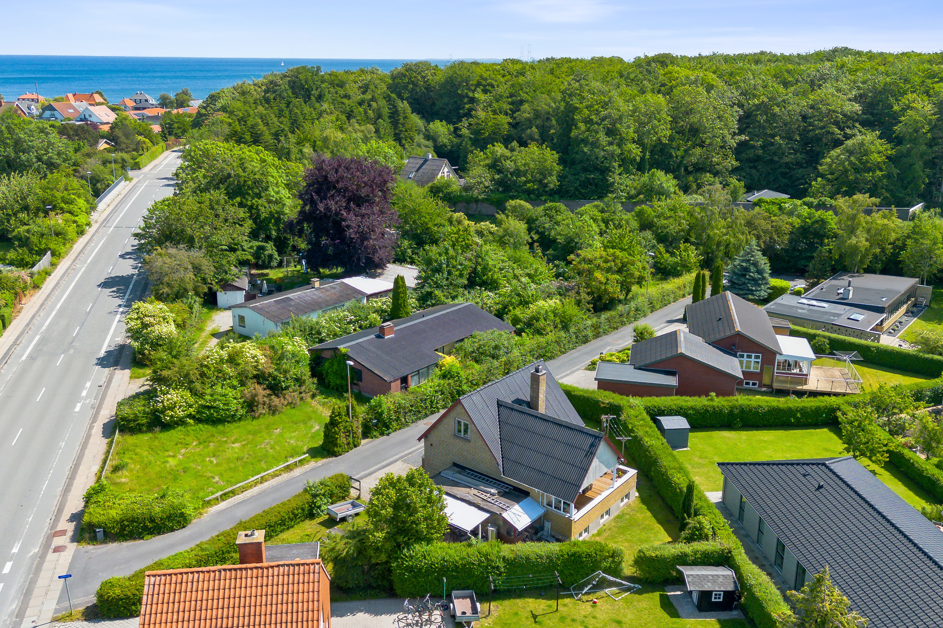 Villa: Luftfoto på Lundsvej 2, 5800 Nyborg