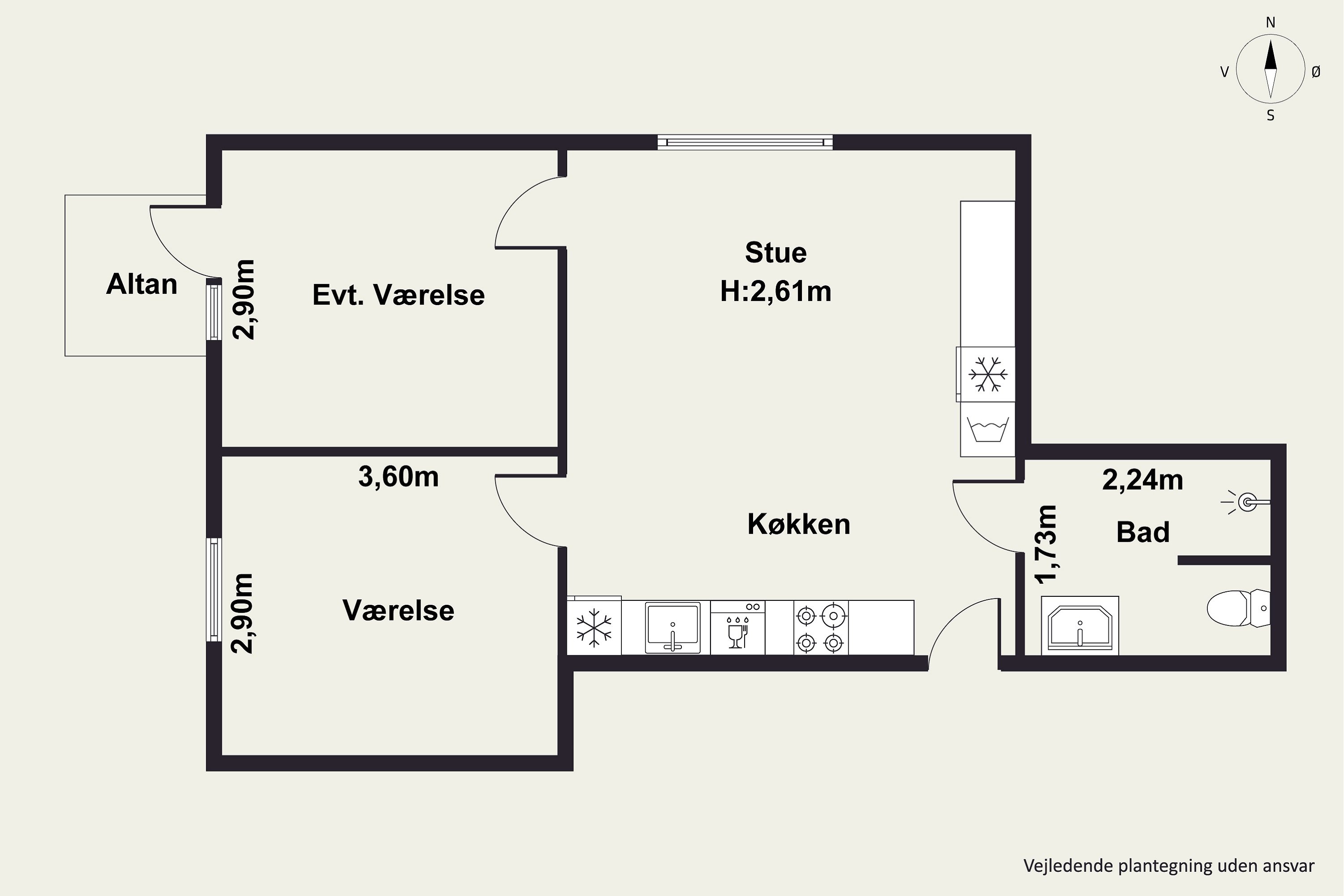 Plantegninger billede af Marselisborg Allé 9B, 2. 1., 8000 Aarhus C