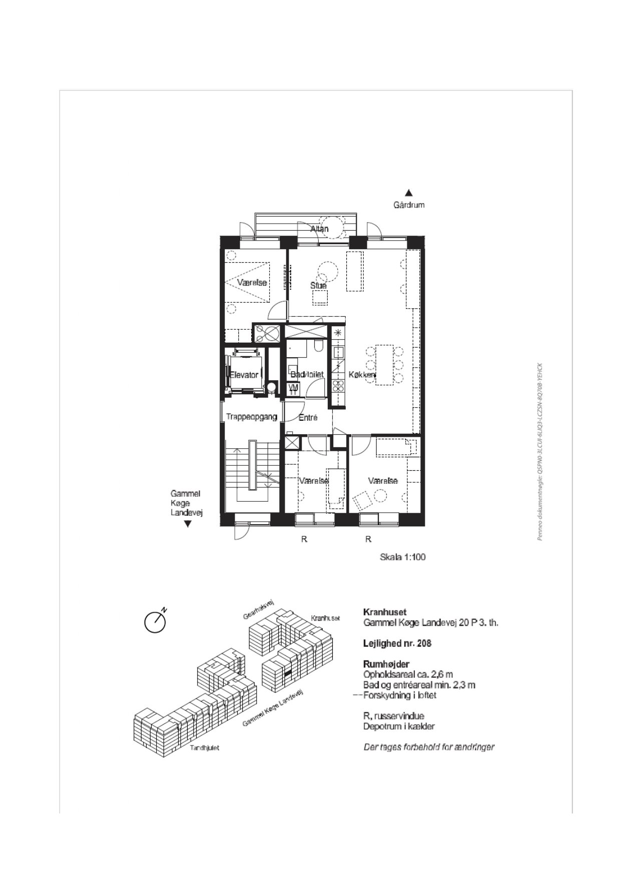 Plantegninger billede af Gammel Køge Landevej 20P, 3. th., 2500 Valby