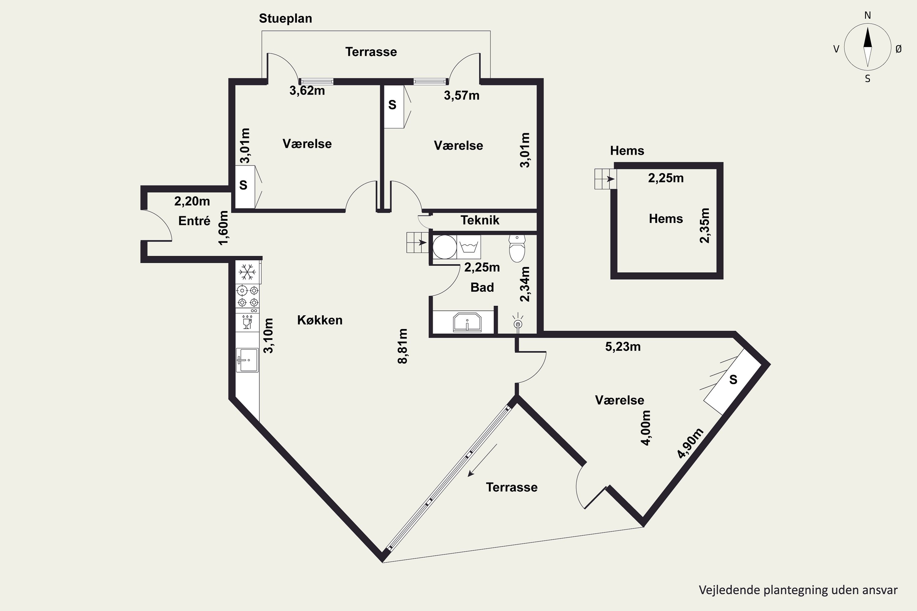 Plantegninger billede af Irma Pedersens Gade 66, st.. 1., 8000 Aarhus C