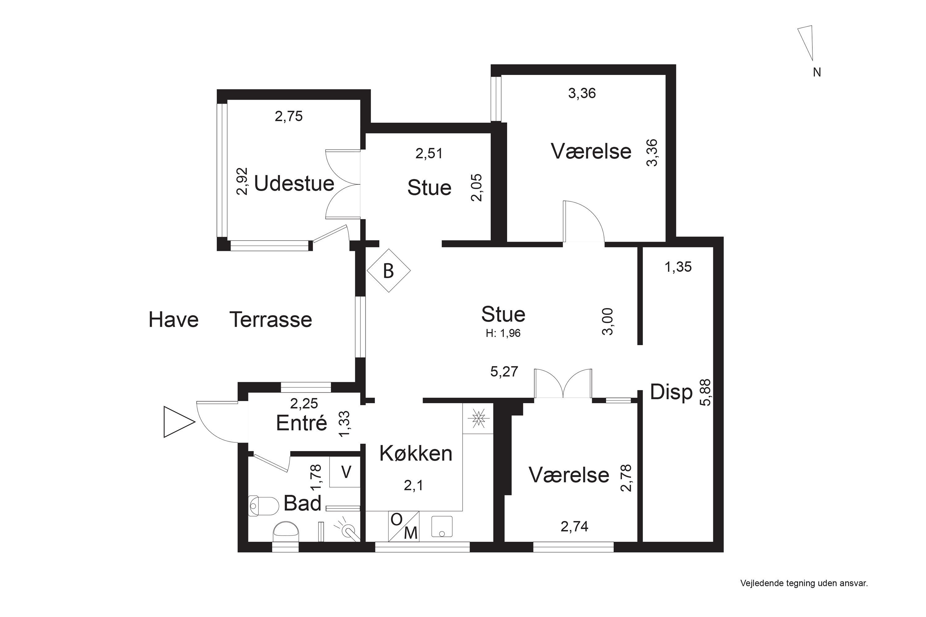 Plantegninger billede af Hf. Grænsen 2, 2000 Frederiksberg