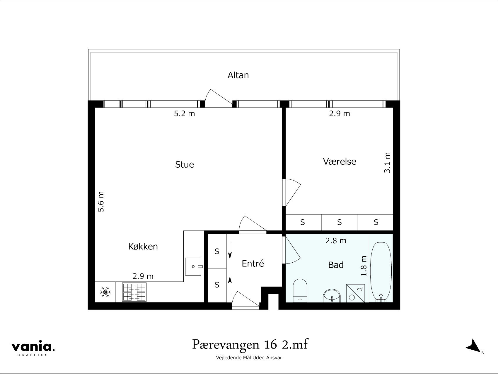 Plantegninger billede af Pærevangen 16, 2. mf., Smørumnedre, 2765 Smørum