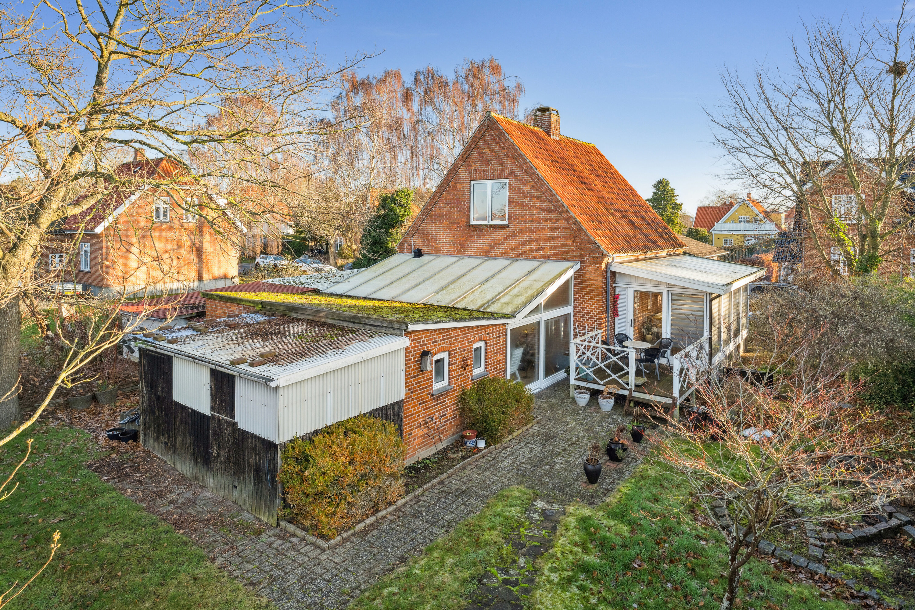 Fremhævet set fra haven billede i fuldskærmstilstand. Billede af Grundtvigs Alle 17, 4760 Vordingborg