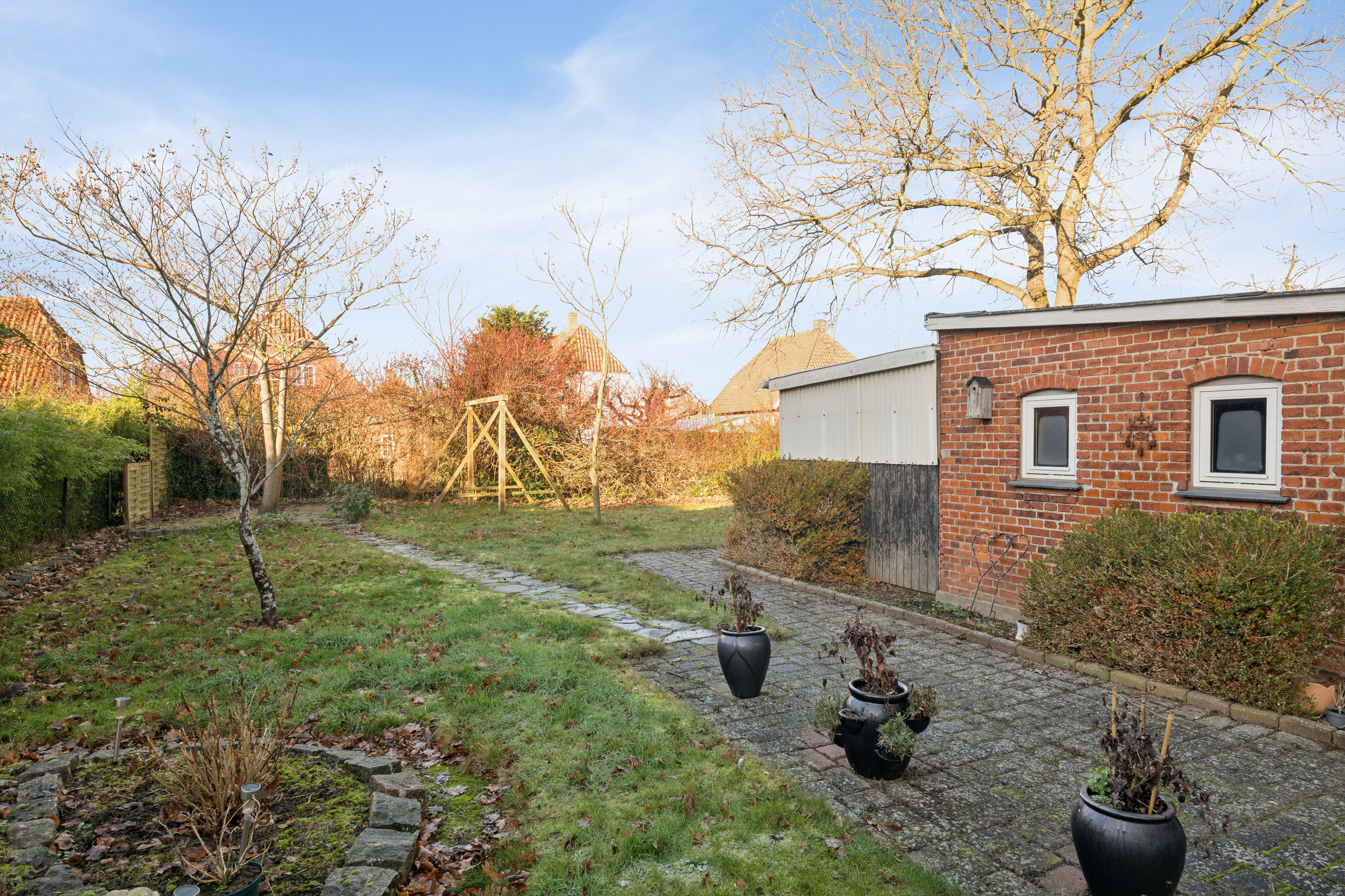 Fremhævet set fra haven billede i fuldskærmstilstand. Billede af Grundtvigs Alle 17, 4760 Vordingborg