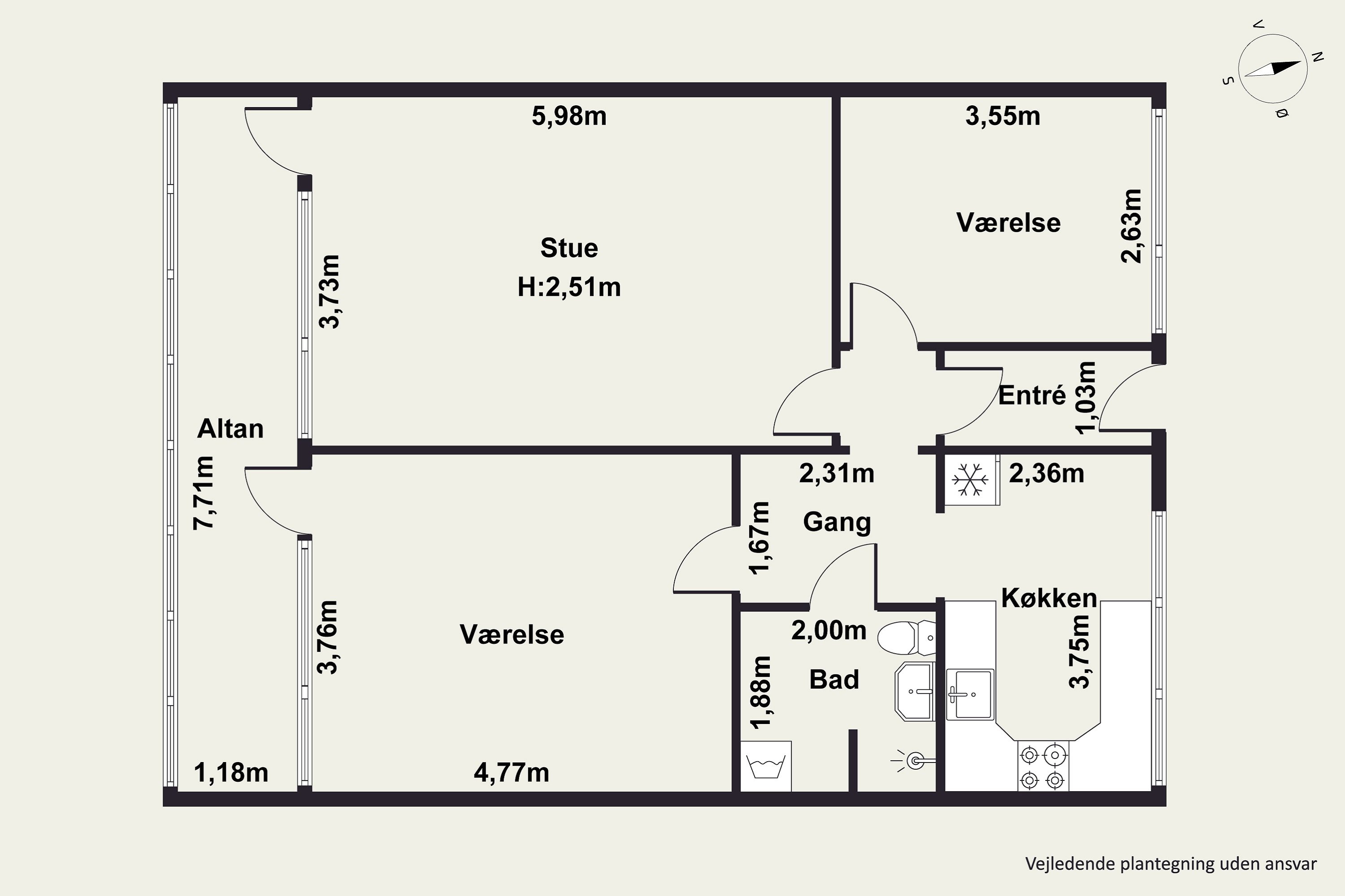Plantegninger billede af Vejlegårdsparken 40, 2. 23., 2665 Vallensbæk Strand