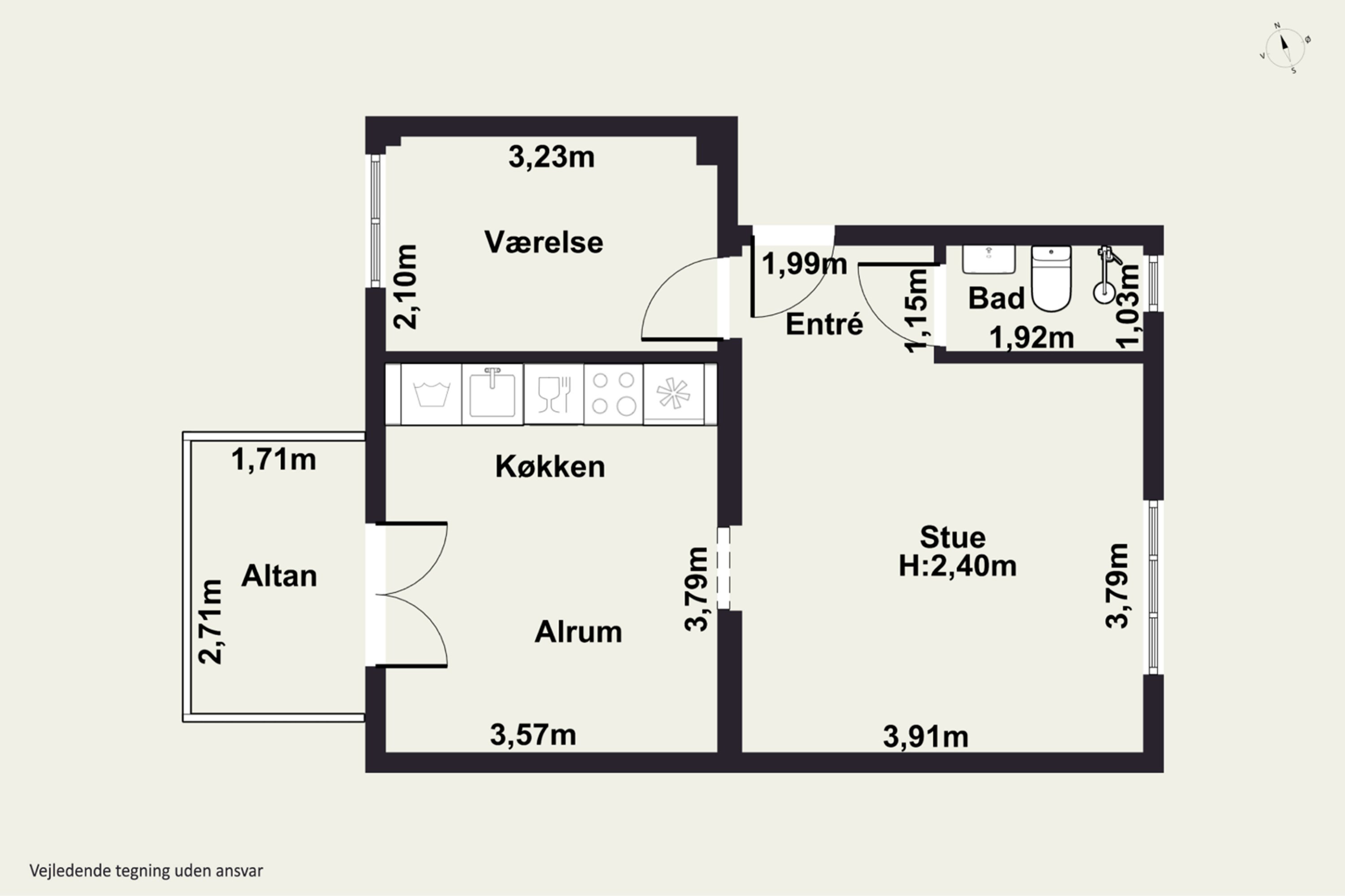 Plantegninger billede af Ulrikkenborg Alle 22, st.. tv., 2800 Kongens Lyngby