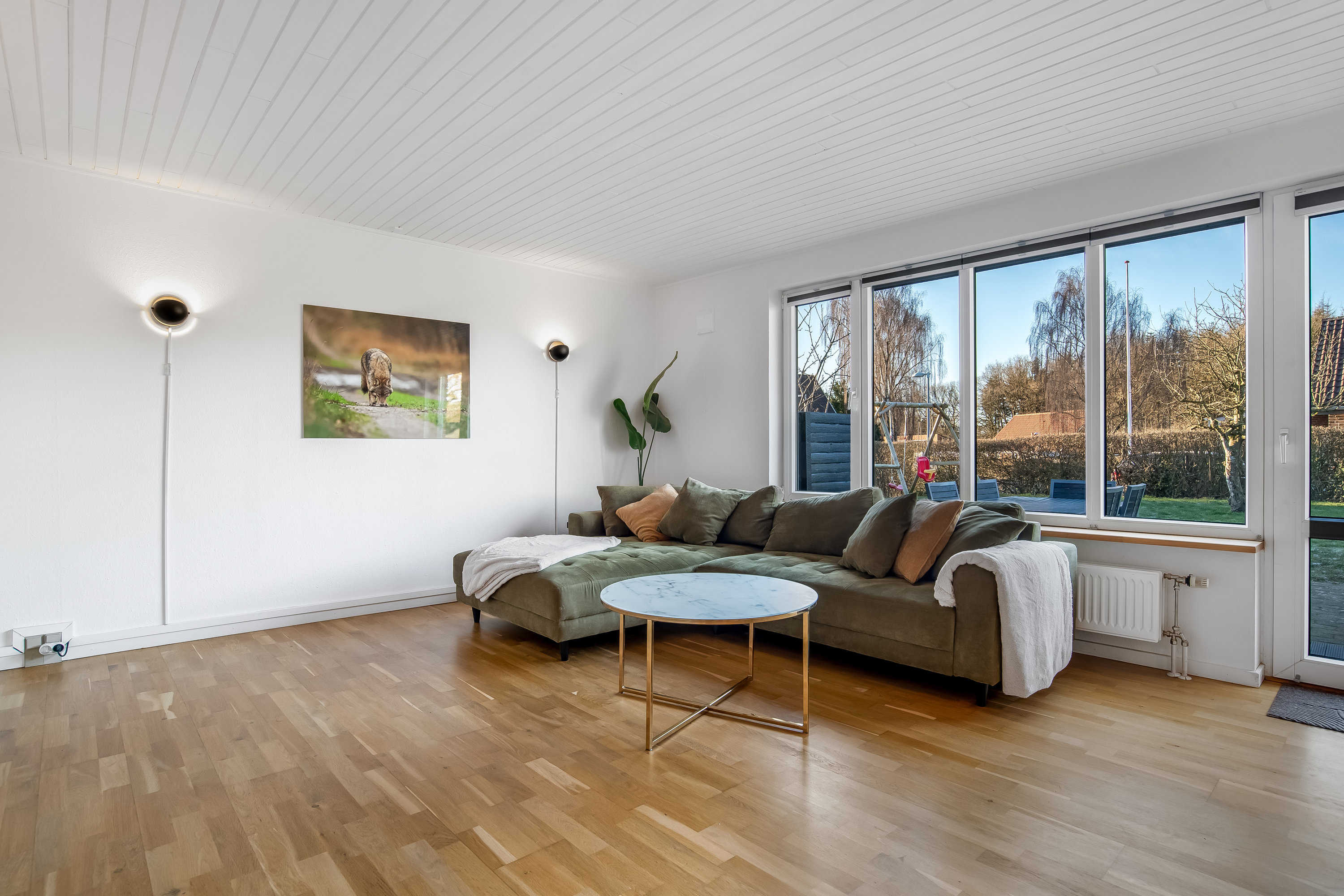 Fremhævet stue billede i fuldskærmstilstand. Billede af Krunderupparken 38, Naur, 7500 Holstebro