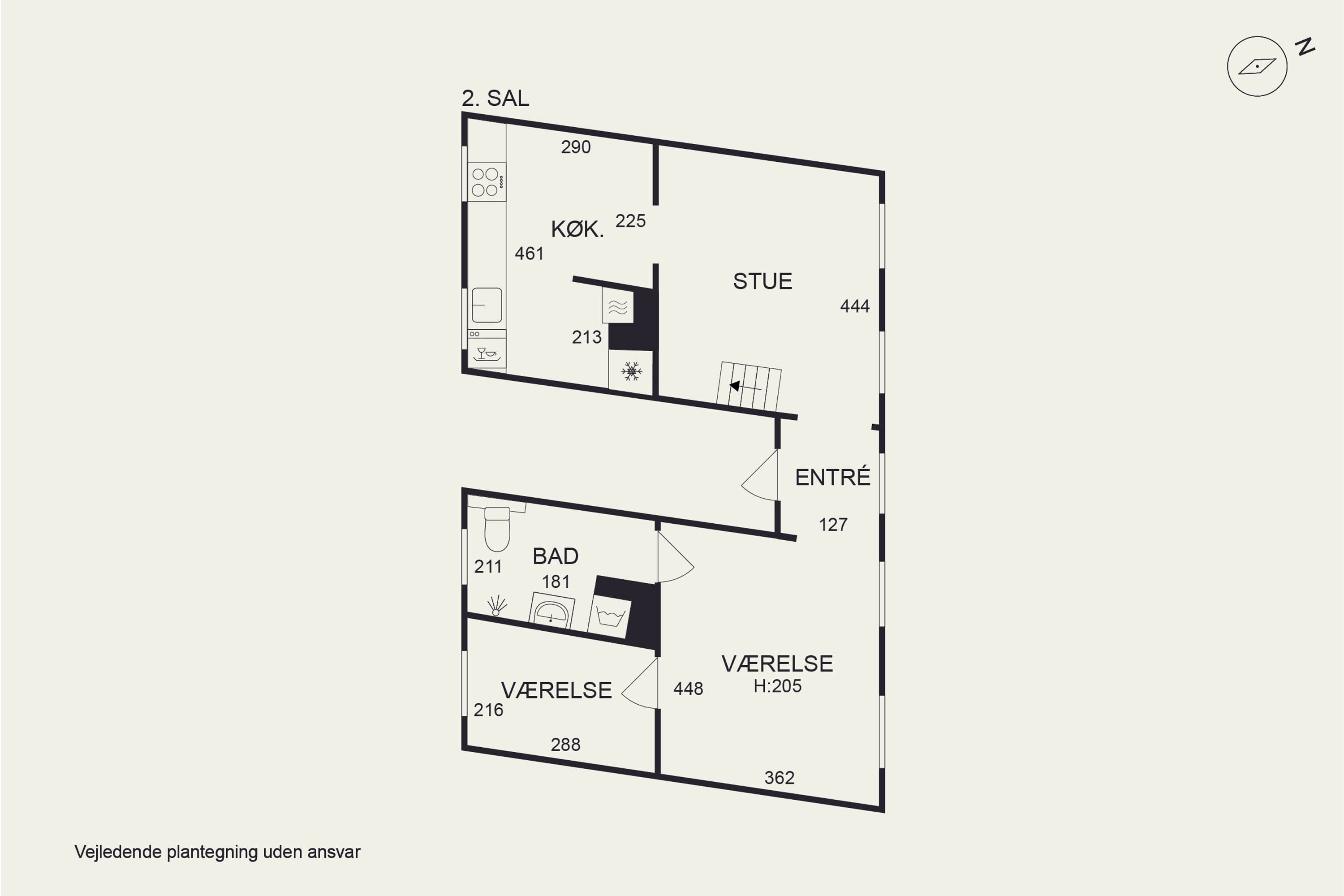Plantegninger billede af Langebrogade 8, 2., 1411 København K