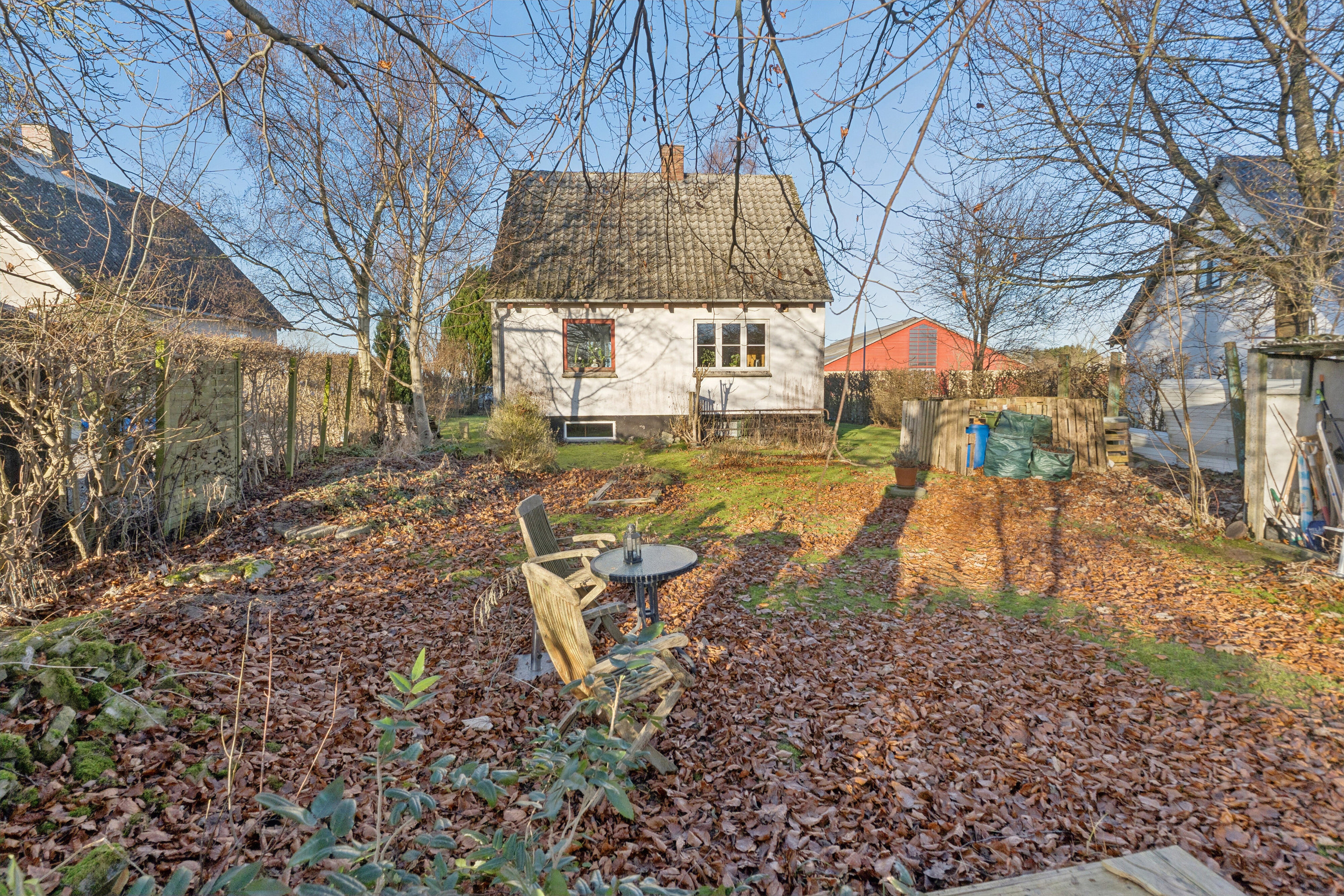 Fremhævet set fra haven billede i fuldskærmstilstand. Billede af Skæretvej 27, 5856 Ryslinge