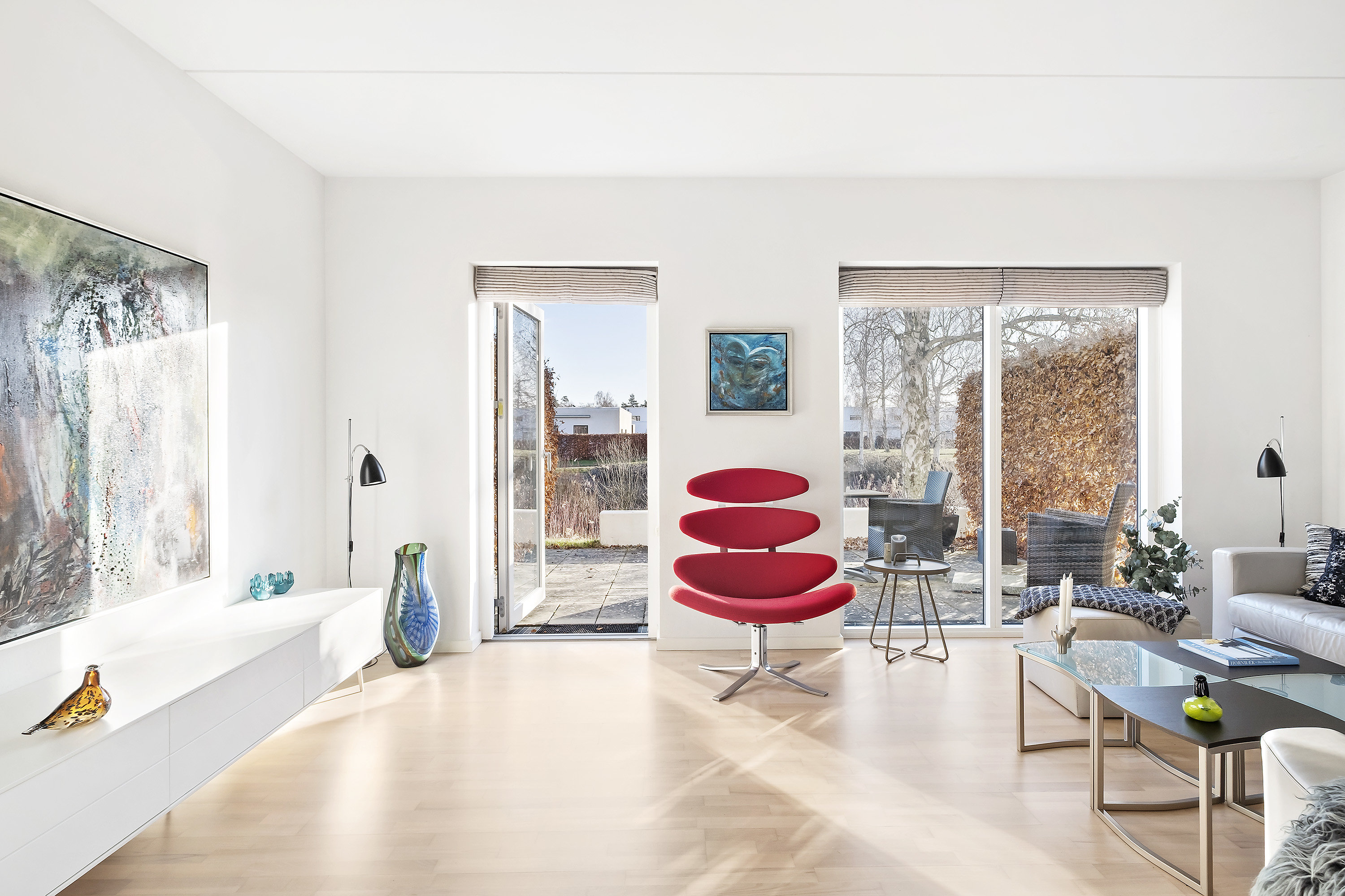 Fremhævet stue billede i fuldskærmstilstand. Billede af Sergentvænget 14, 3520 Farum