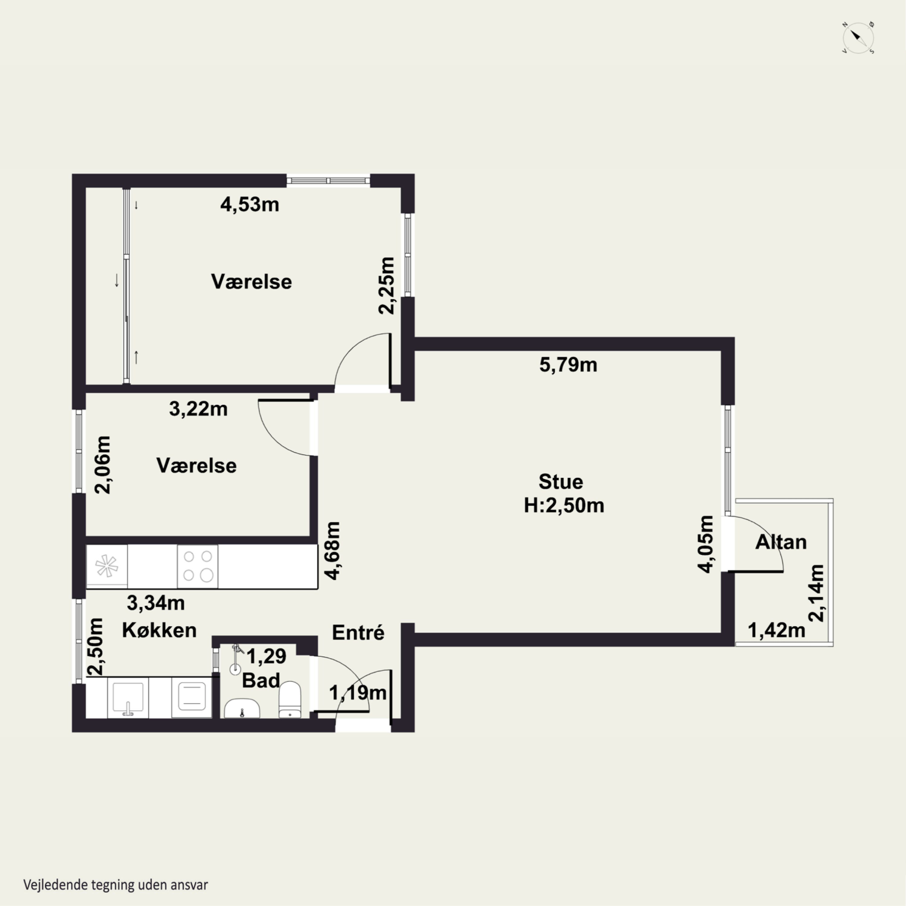 Plantegninger billede af Sorrentovej 18, 1. tv., 2300 København S