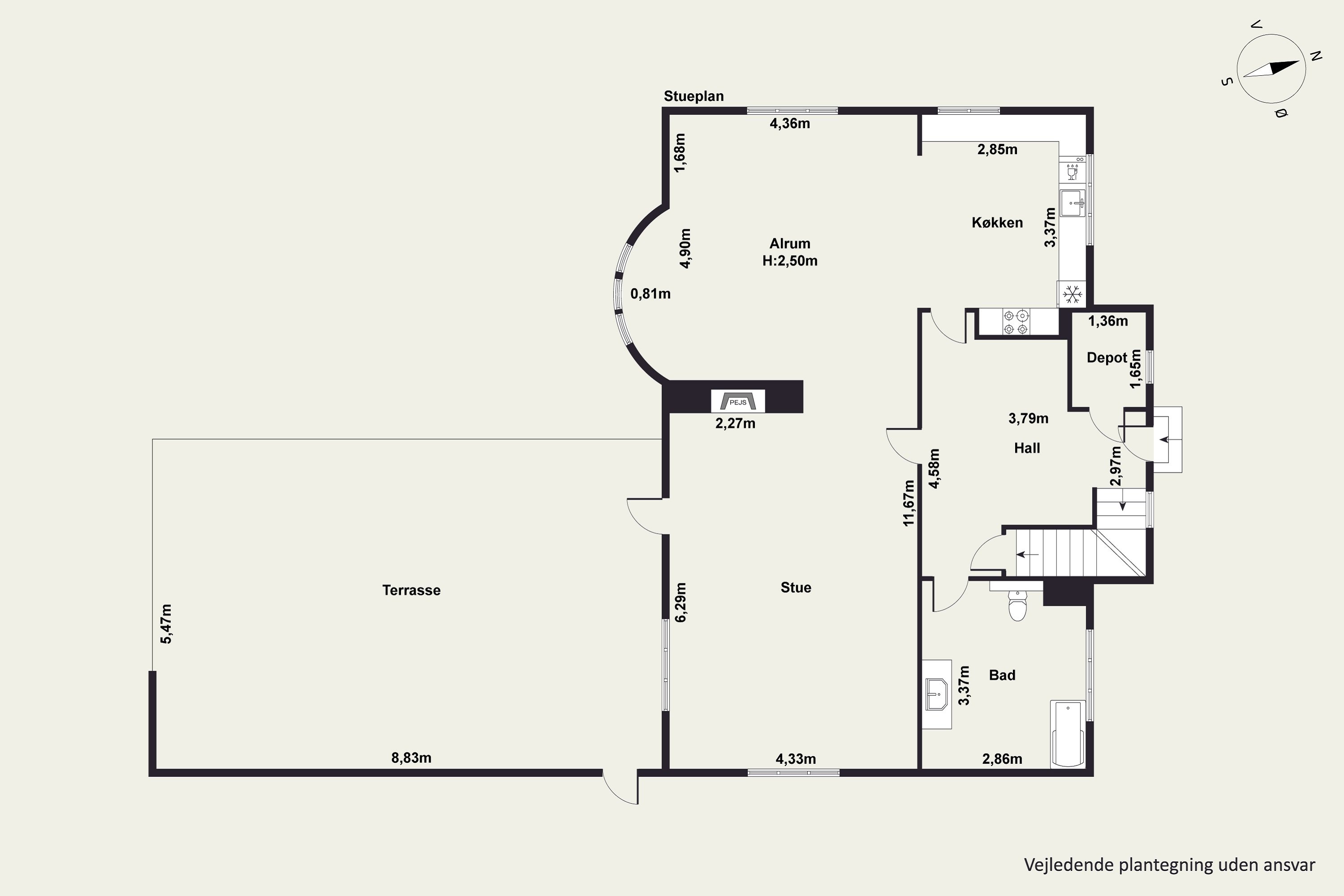 Plantegninger billede af Resedavej 10, 8370 Hadsten