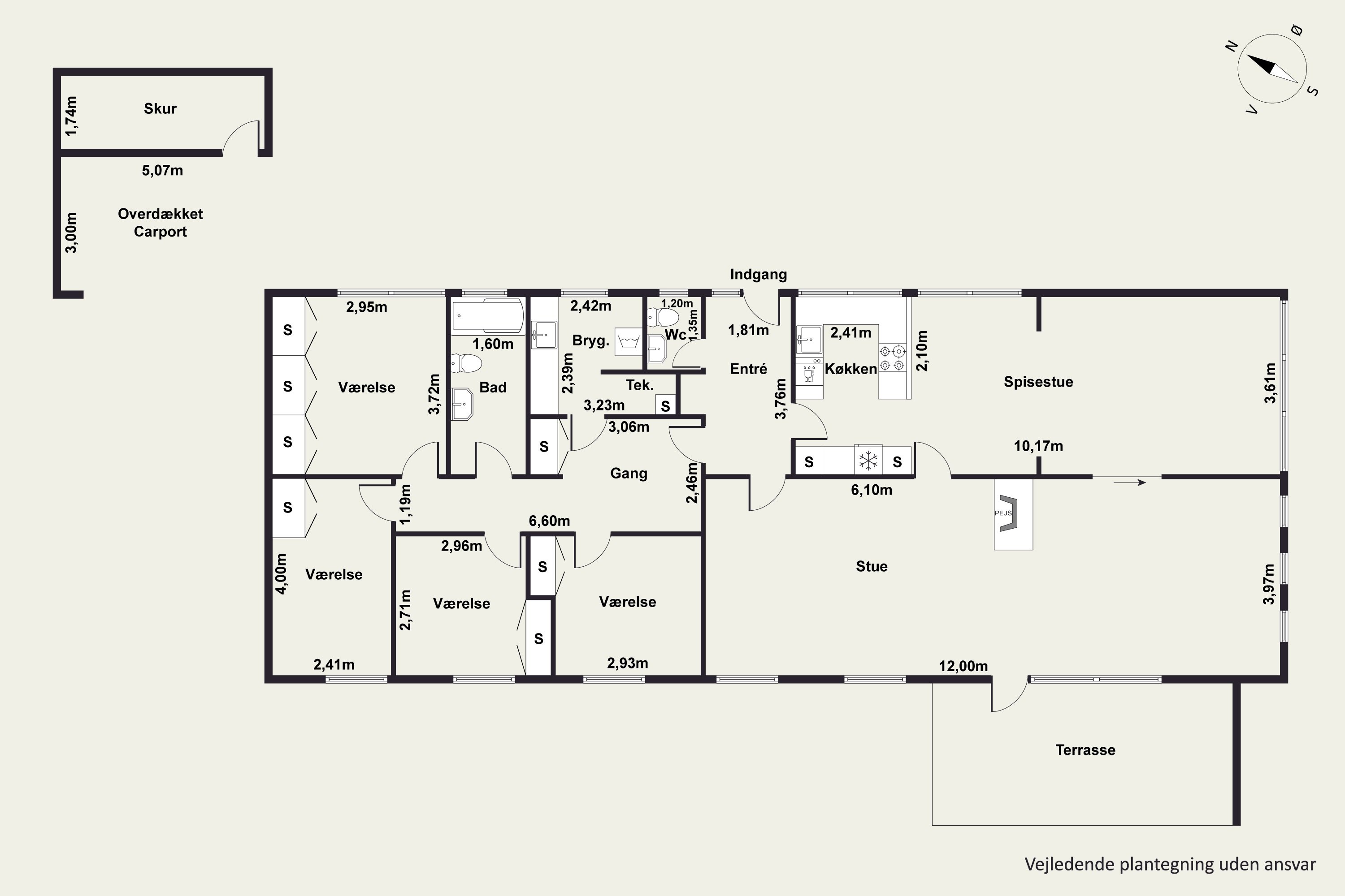 Plantegninger billede af Wingesvej 4, 8920 Randers NV