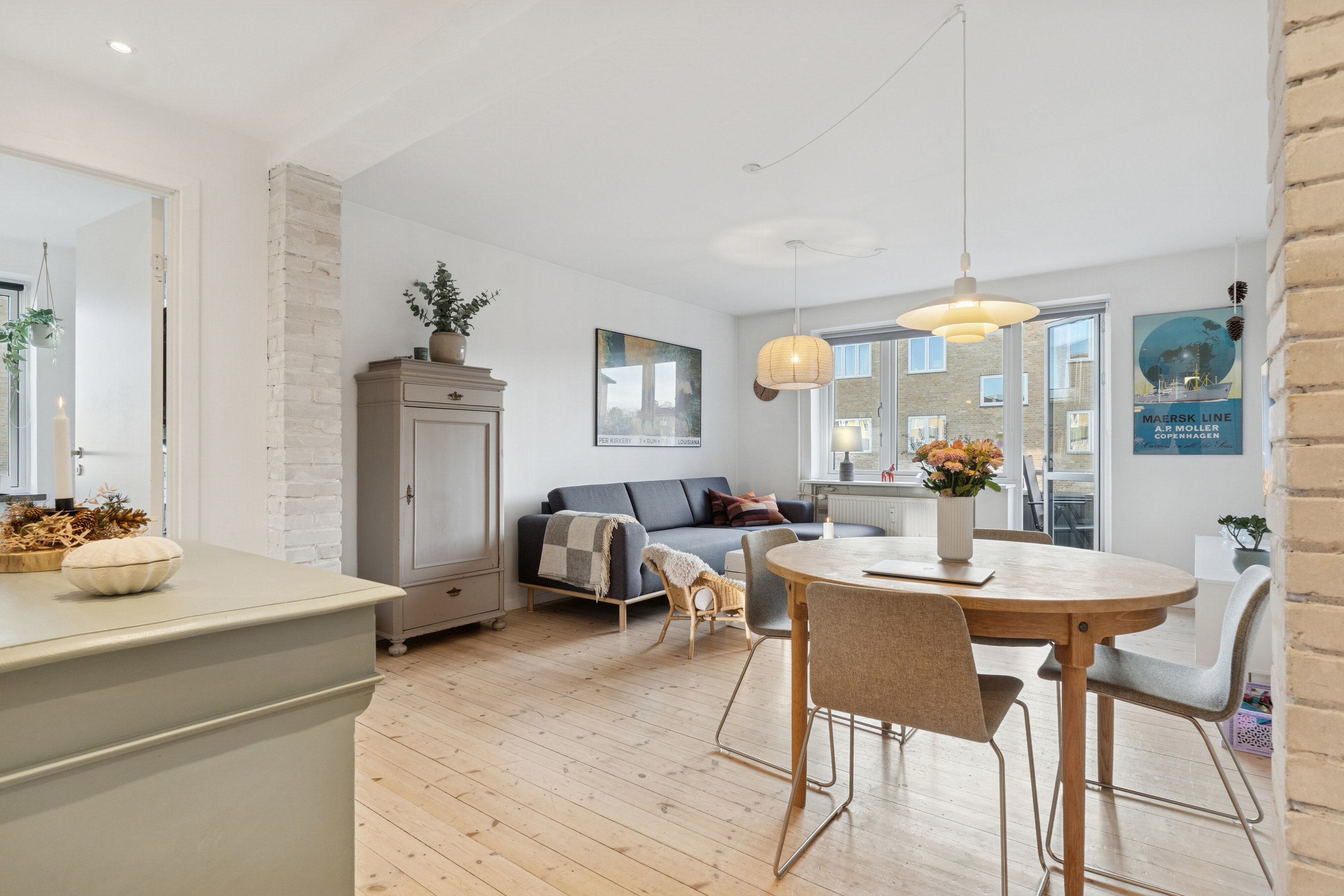 Fremhævet spisestue billede i fuldskærmstilstand. Billede af Sorrentovej 18, 1. tv., 2300 København S