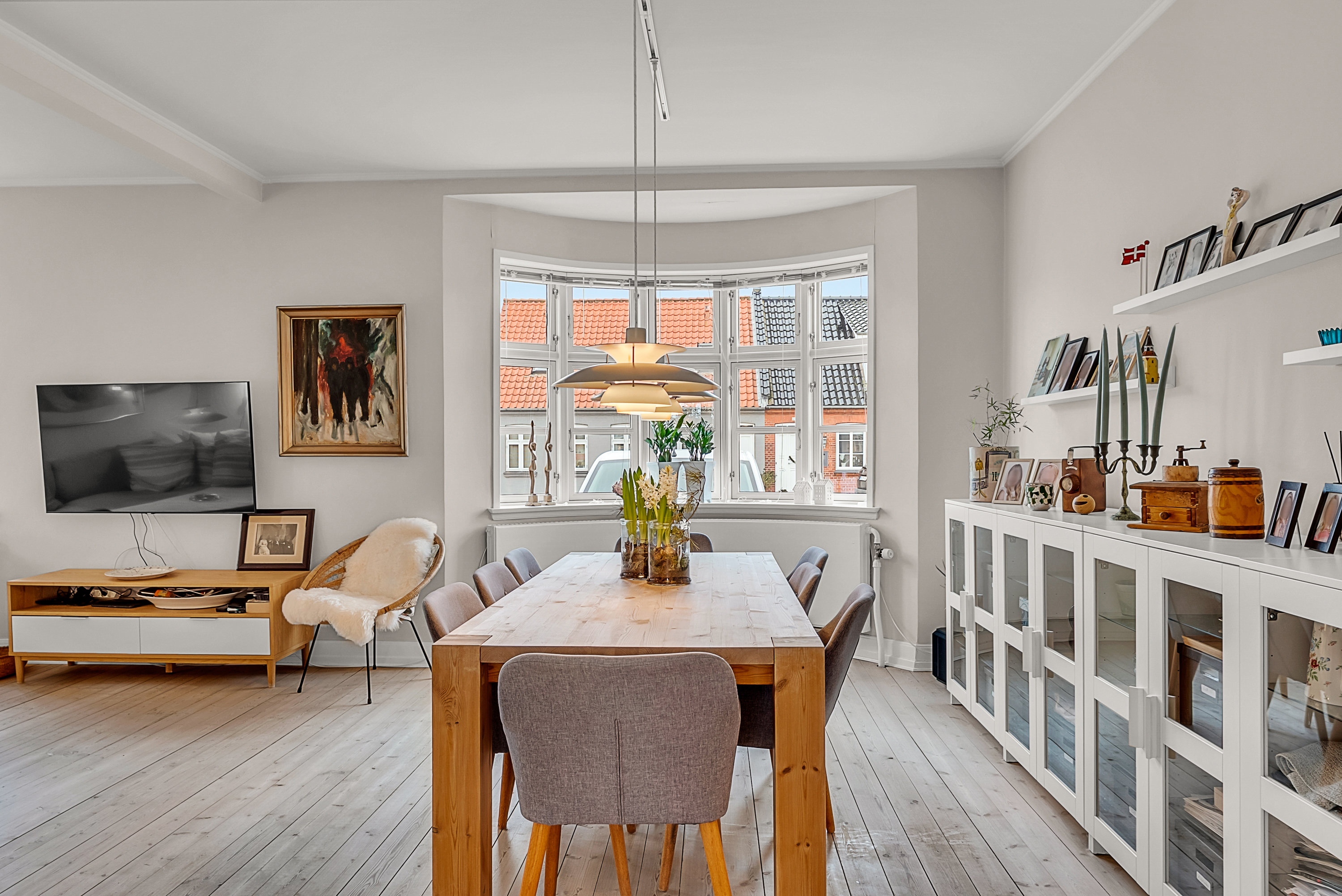 Fremhævet stue billede i fuldskærmstilstand. Billede af Kildetoften 12, 5600 Faaborg