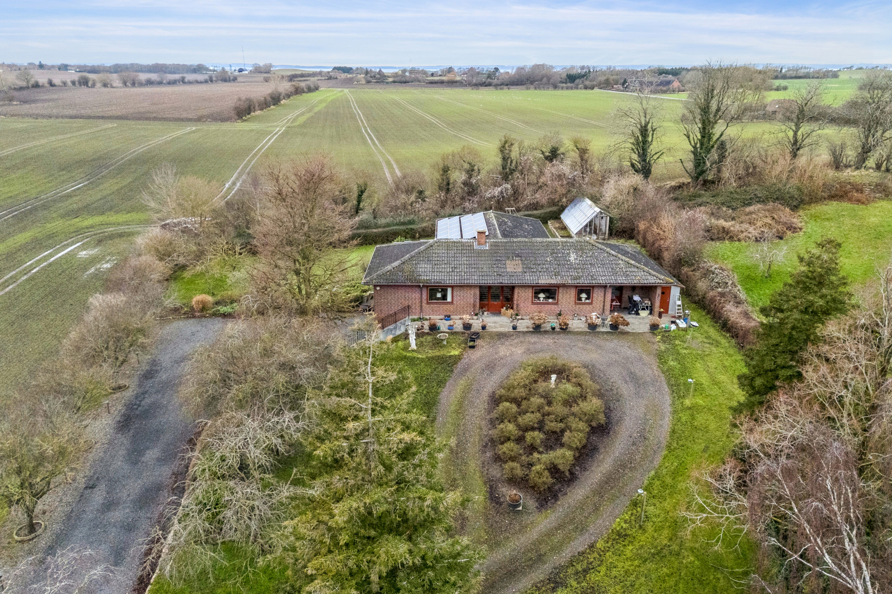 Villa: Luftfoto på Lejbøllevej 13A, Lejbølle, 5953 Tranekær