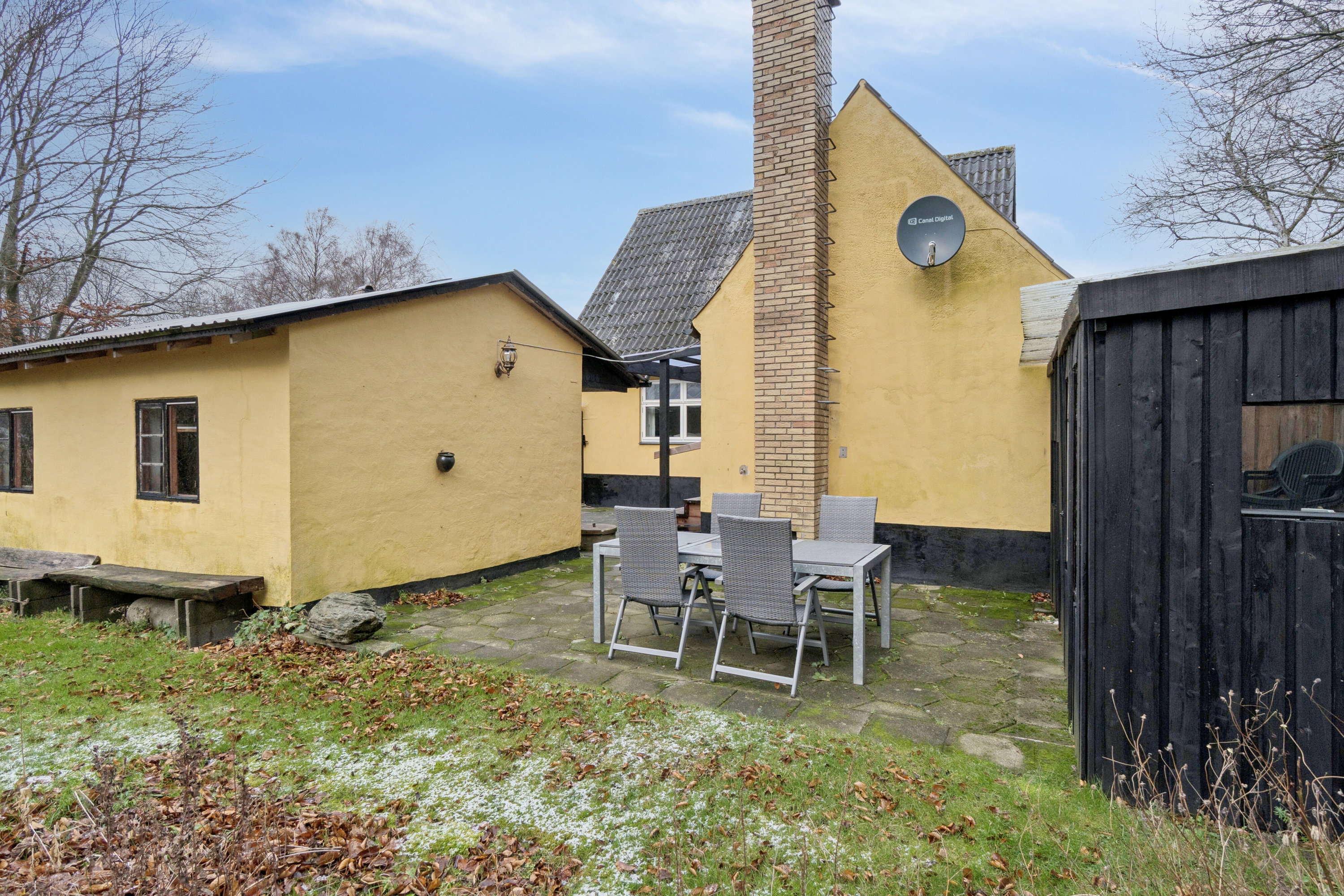 Fremhævet set fra haven billede i fuldskærmstilstand. Billede af Bolsterbjergvej 18, Aarsballe, 3700 Rønne