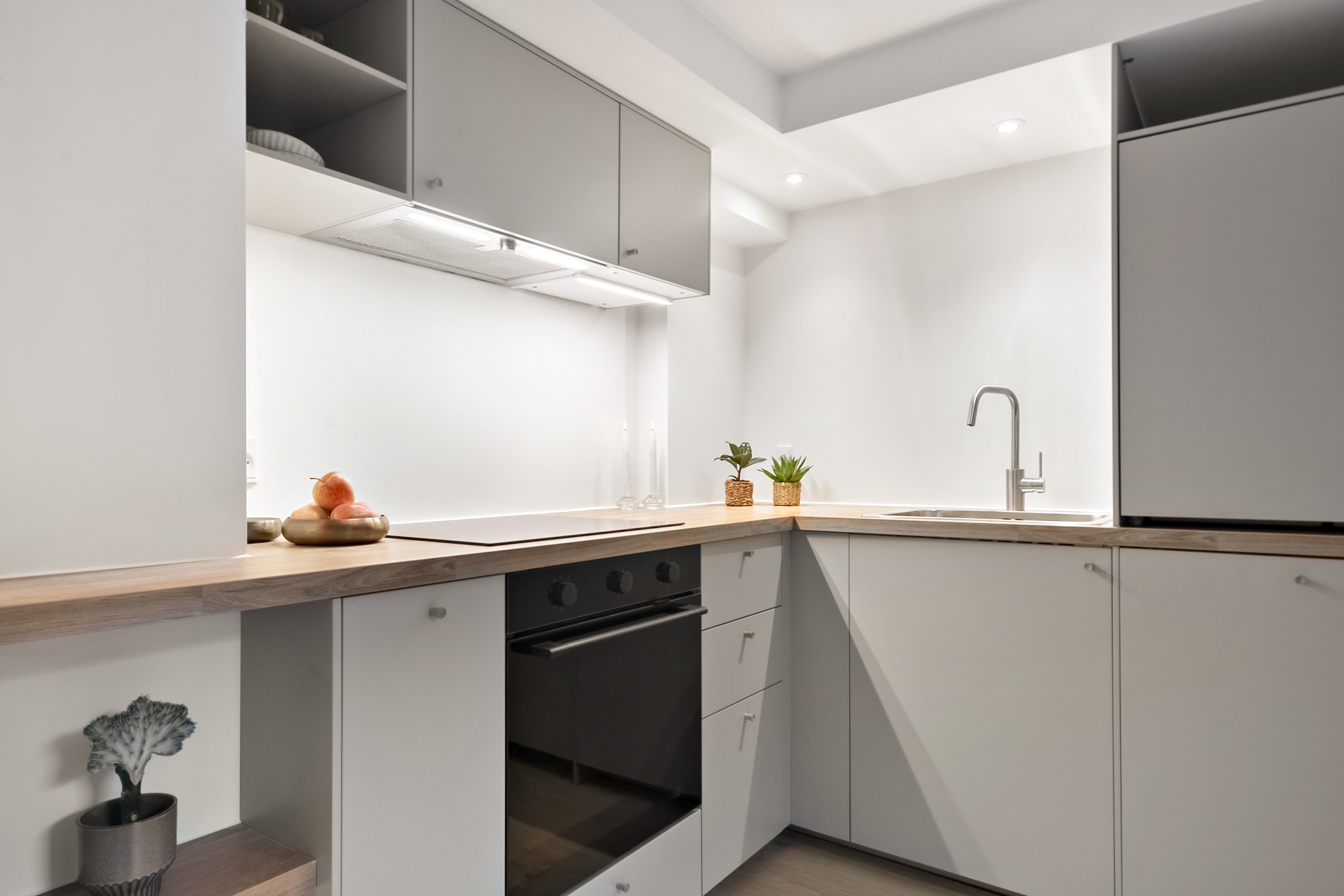 Fremhævet køkken billede i fuldskærmstilstand. Billede af Ivar Huitfeldts Gade 3, kld.., Trøjborg, 8200 Aarhus N