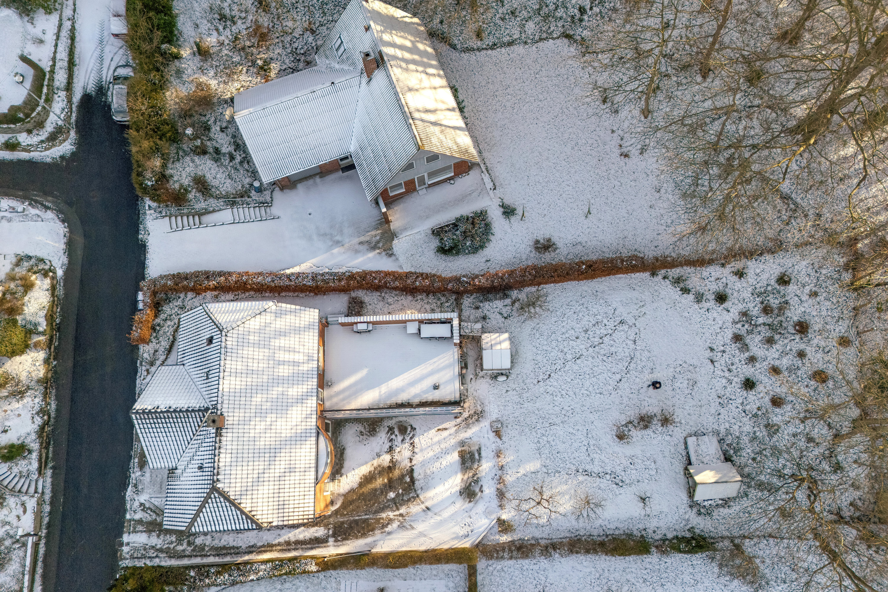 Fremhævet luftfoto billede i fuldskærmstilstand. Billede af Resedavej 10, 8370 Hadsten