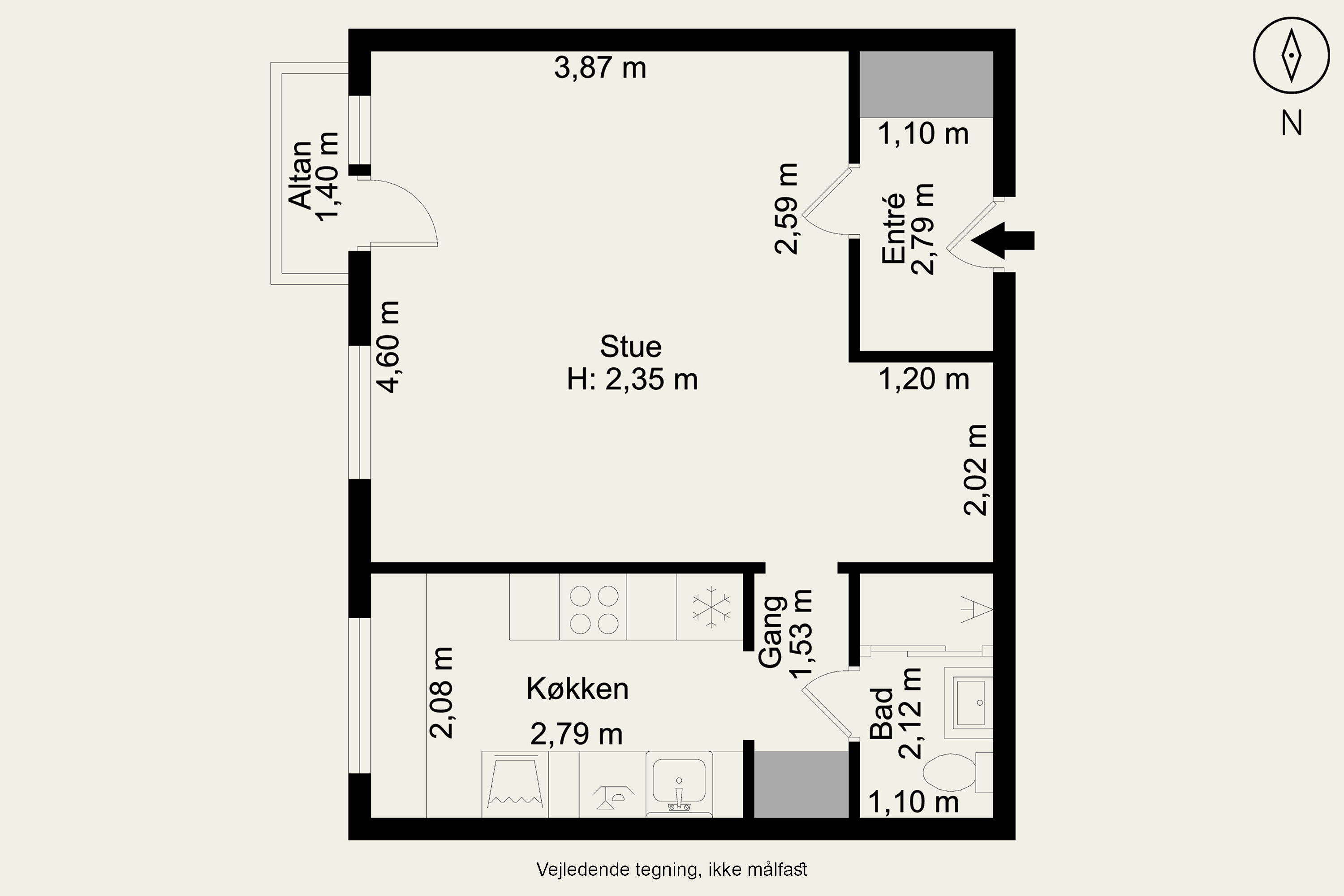 Plantegninger billede af Slangerupgade 6, 1. mf., 3400 Hillerød