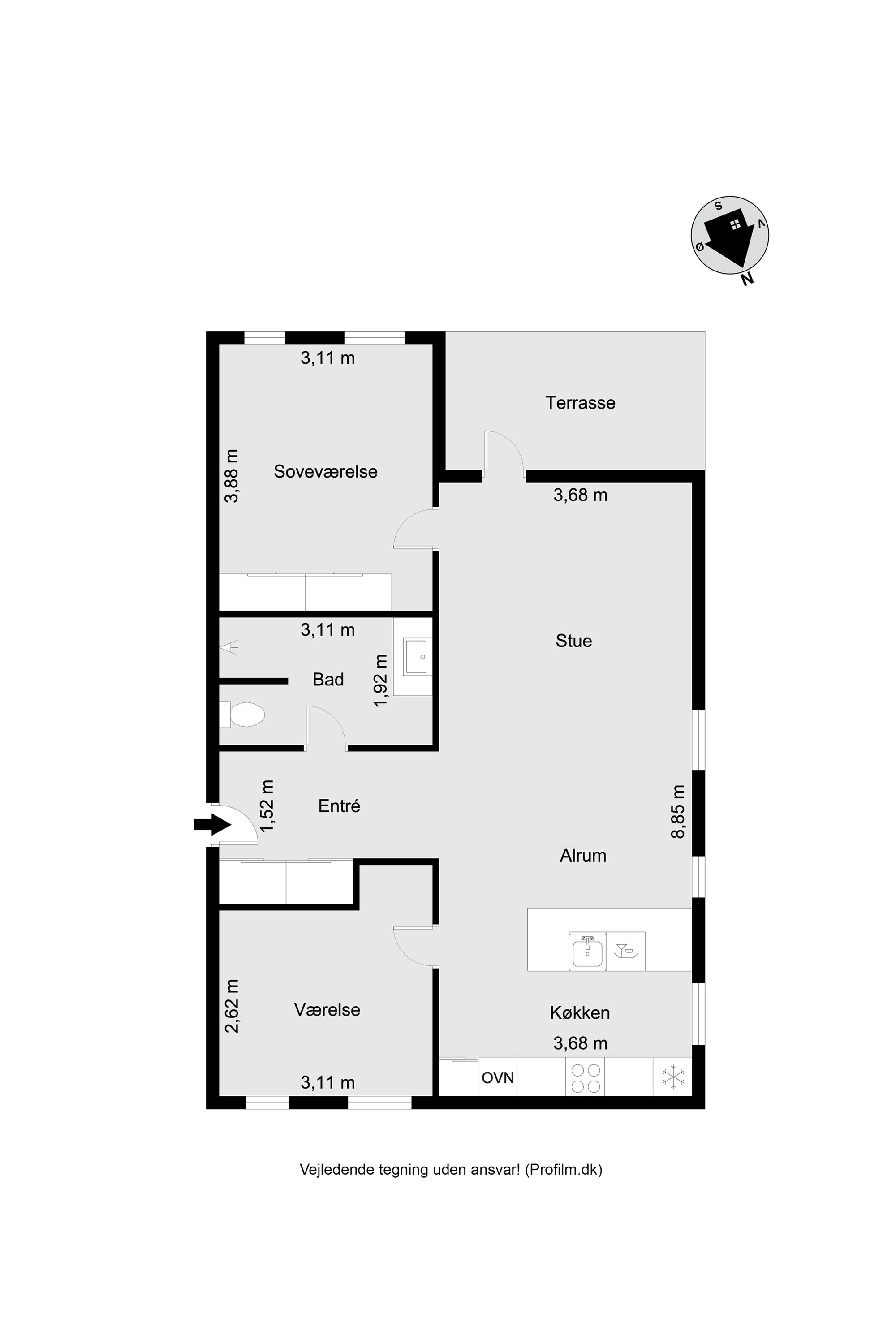 Plantegninger billede af Olufsgade 10G, 2. dør 3., 7400 Herning