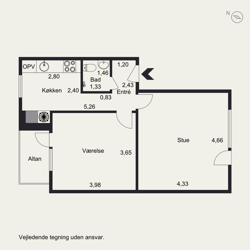 Plantegninger billede af Peder Skrams Gade 12, 3. tv., 6700 Esbjerg