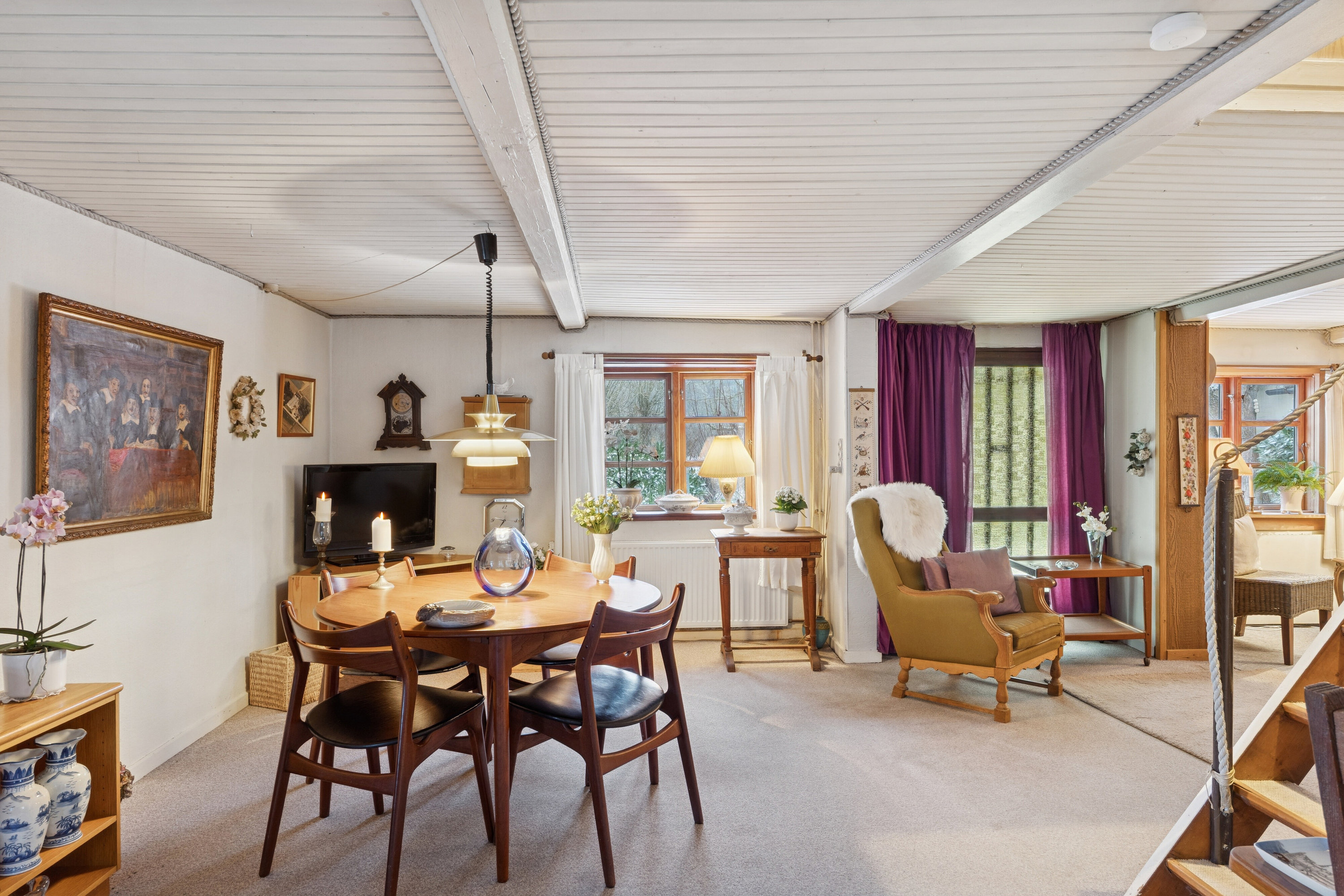 Fremhævet spisestue billede i fuldskærmstilstand. Billede af Terslev Overdrevsvej 8, 4690 Haslev